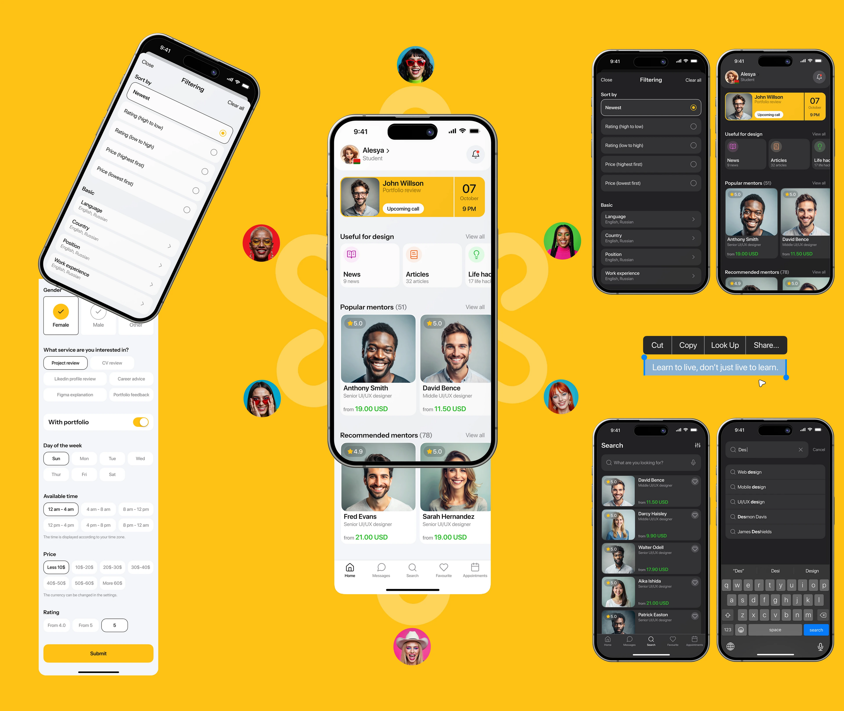DesignSpace | Mobile app | Search for a mentor — Изображение №10 — Интерфейсы на Dprofile