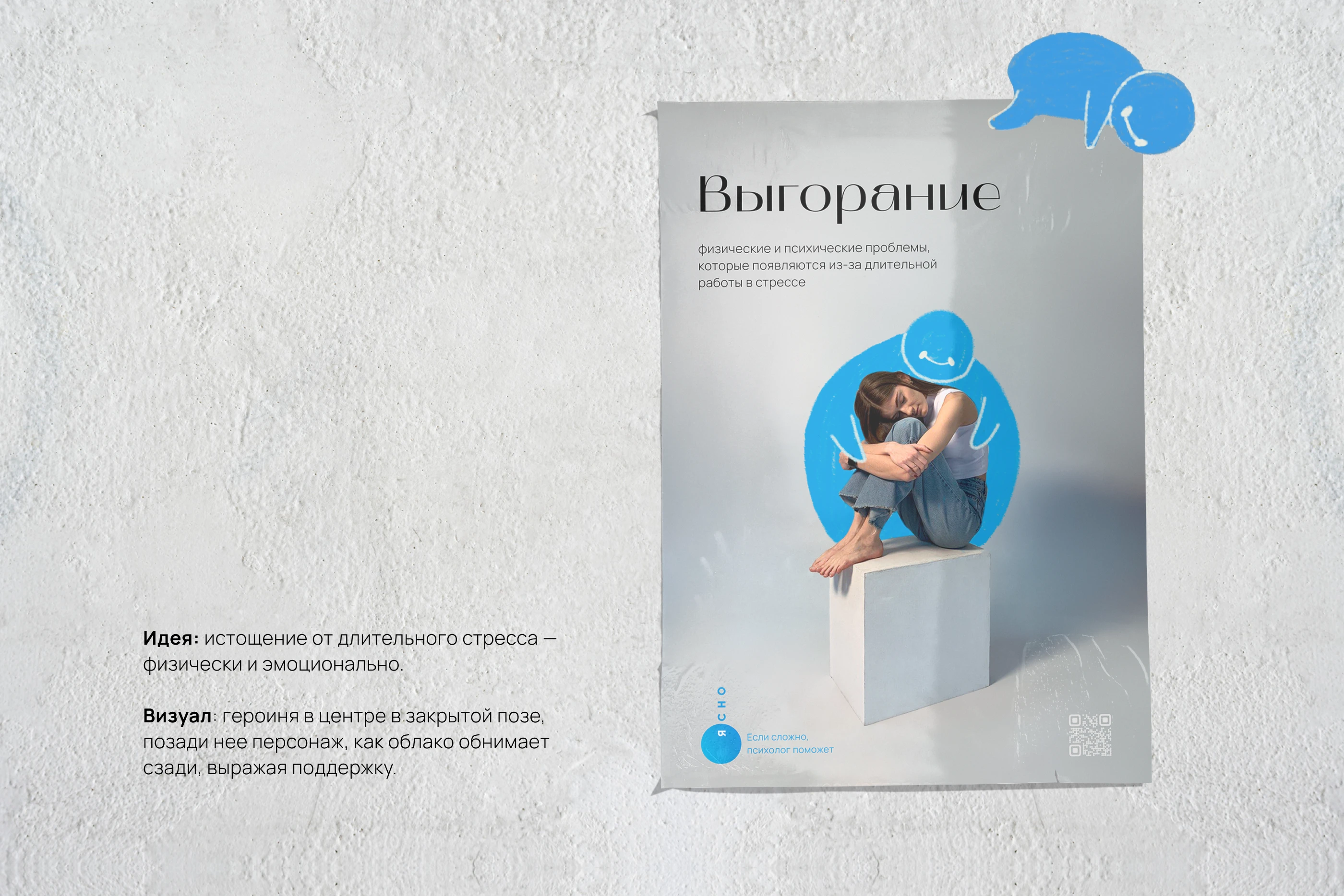 Серия афиш для онлайн-сервиса психотерапии Ясно — Изображение №3 — Иллюстрация, Маркетинг на Dprofile