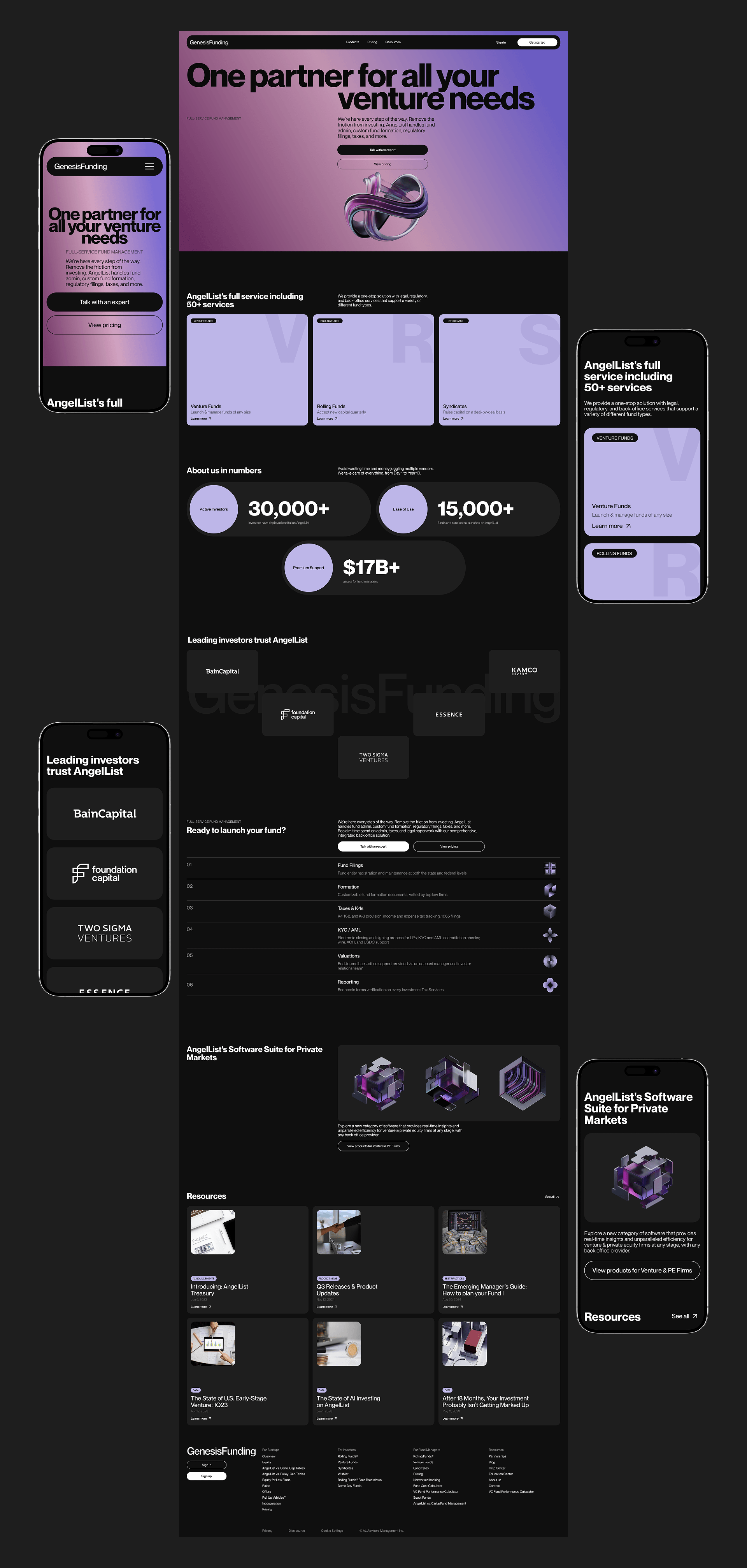 Genesis Funding | Corporate Website UX/UI — Изображение №5 — Интерфейсы на Dprofile