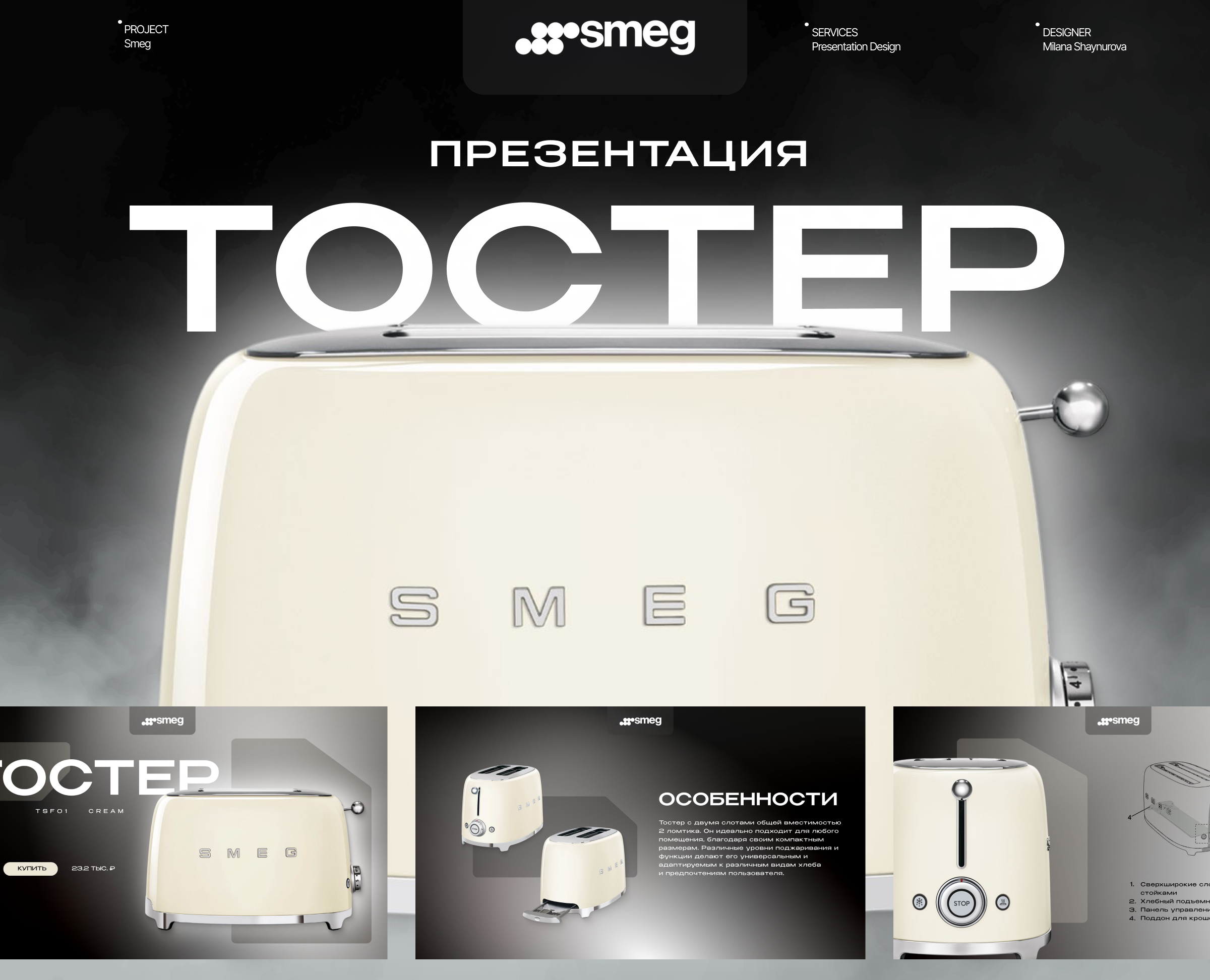 Презентация тостера SMEG | Бытовая техника — Интерфейсы на Dprofile