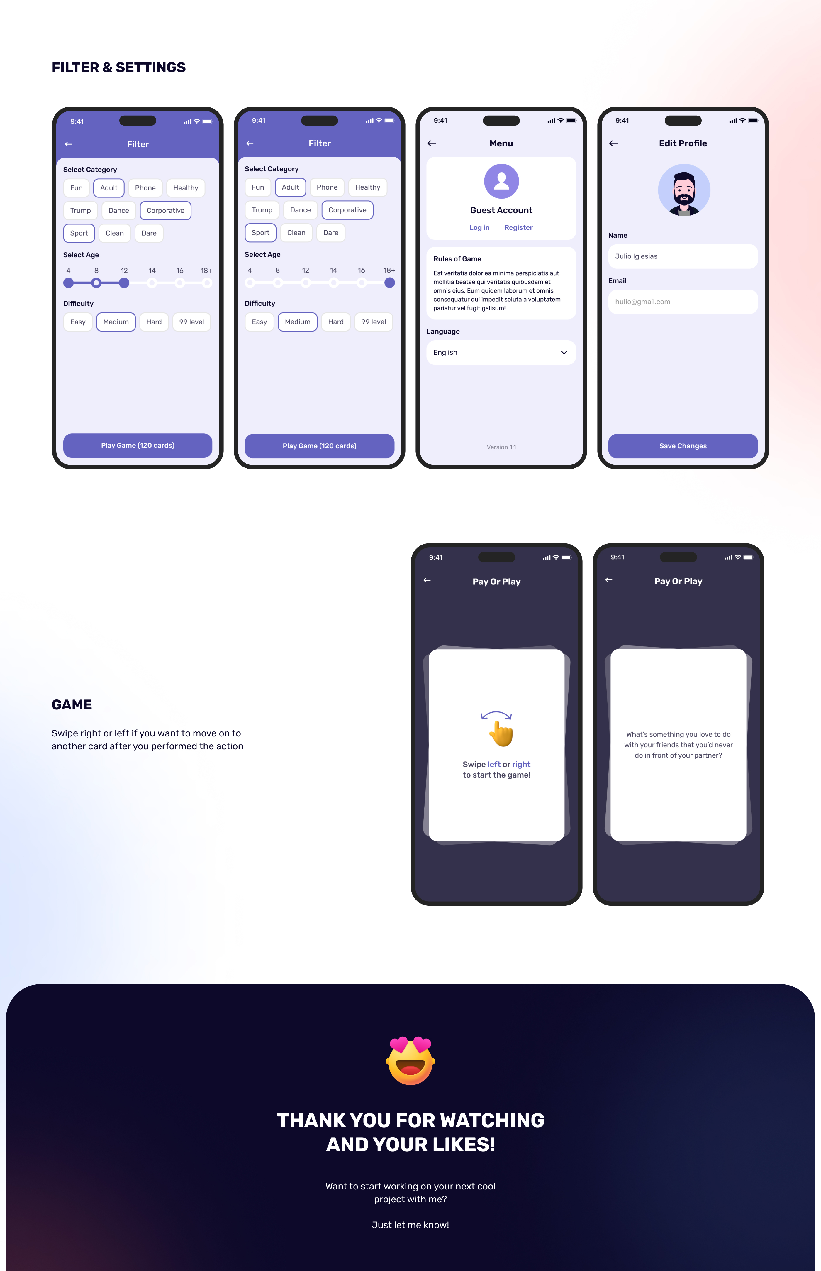POPGAME | Mobile App Design — Изображение №3 — Интерфейсы на Dprofile