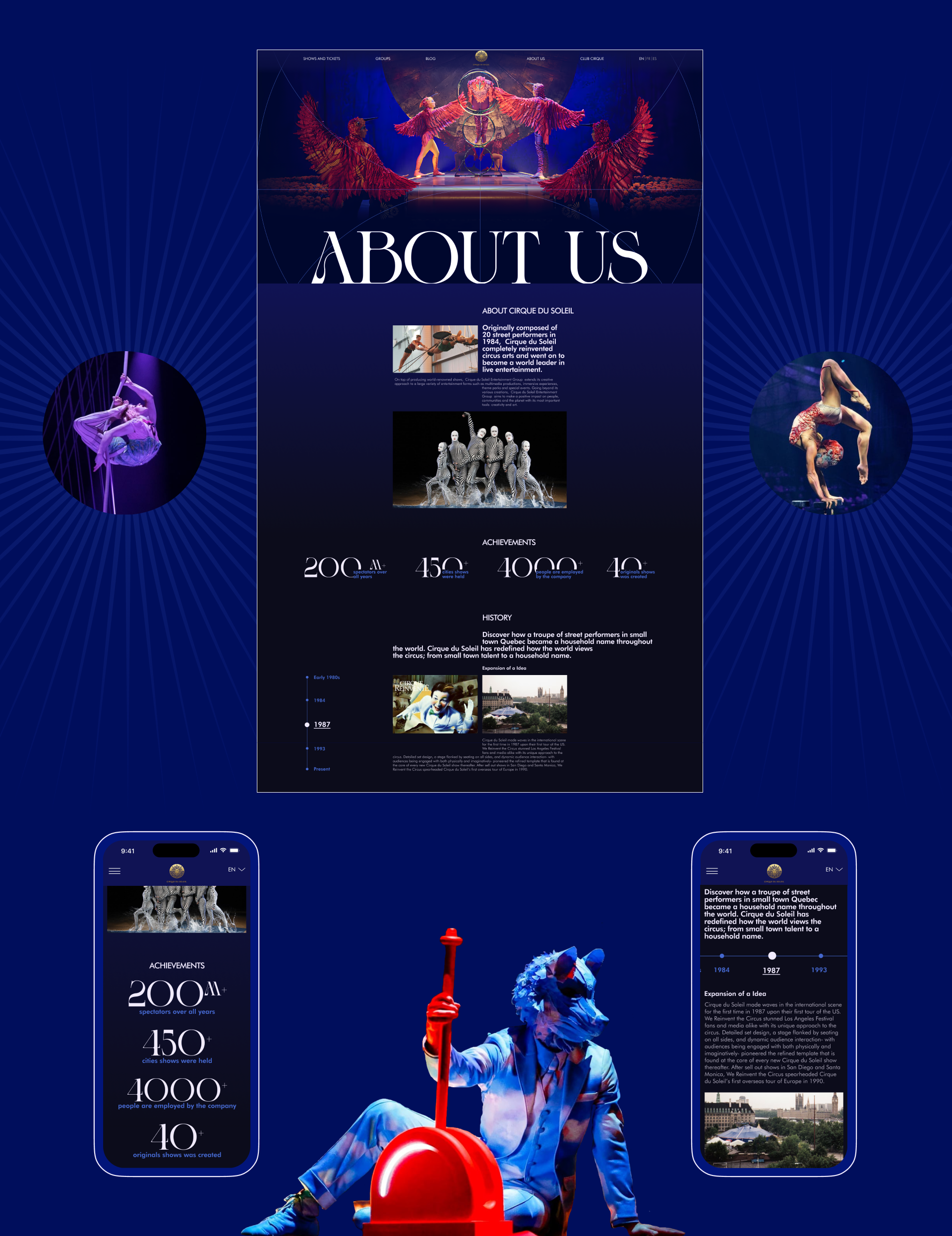 Cirque Du Soleil | Корпоративный сайт — Изображение №10 — Интерфейсы на Dprofile