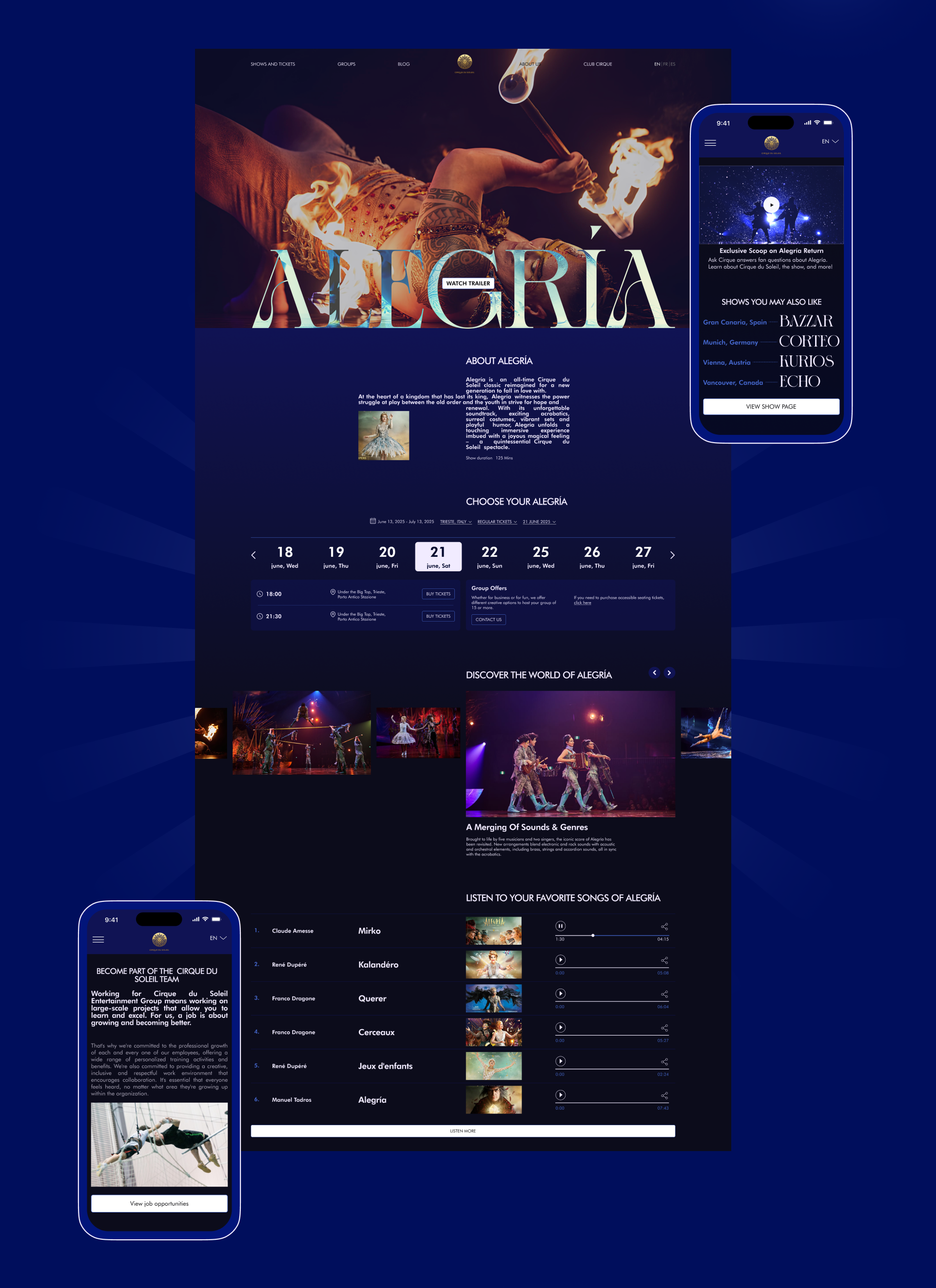 Cirque Du Soleil | Корпоративный сайт — Изображение №8 — Интерфейсы на Dprofile