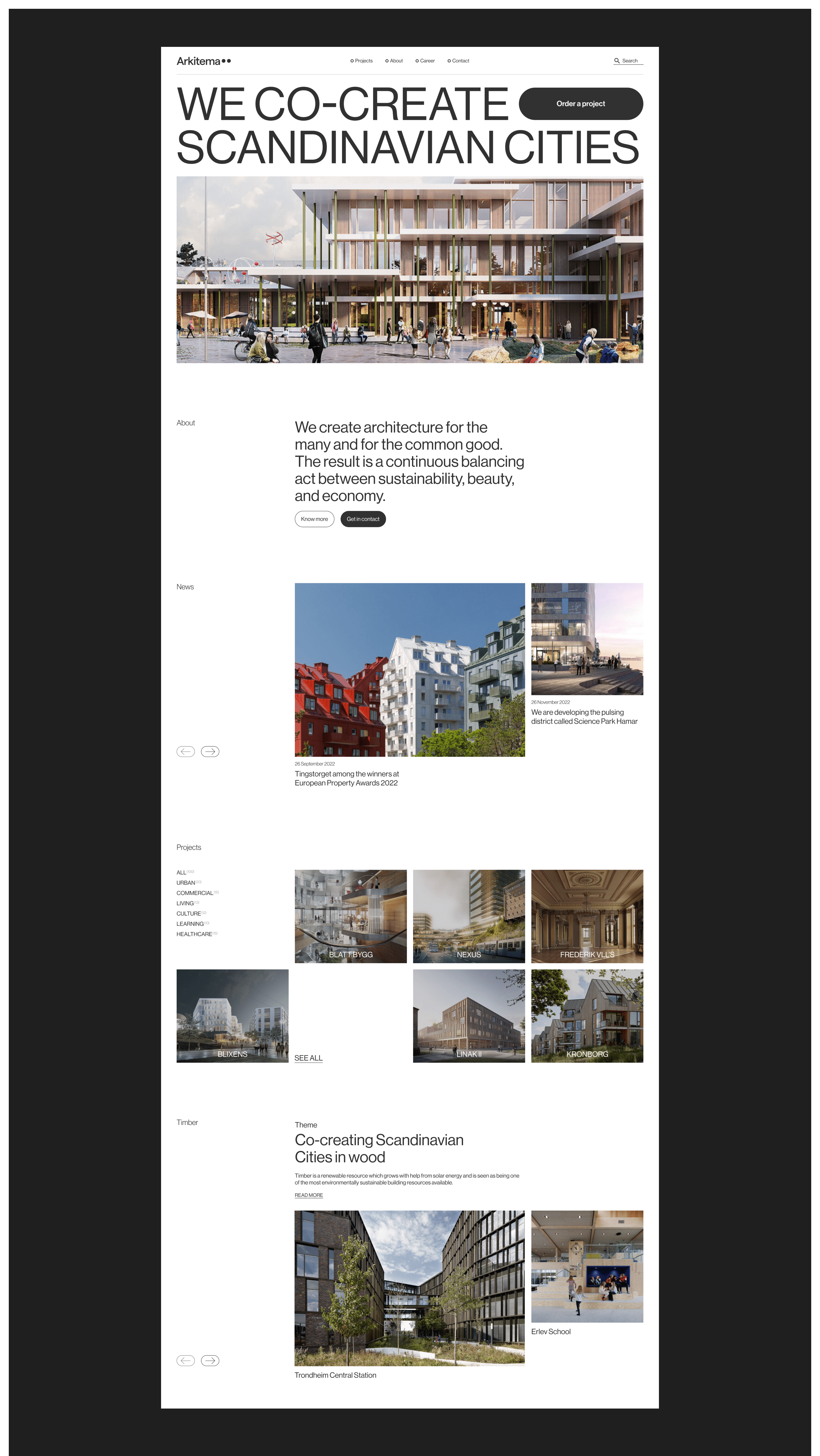 Arkitema | Corporate website — Изображение №2 — Интерфейсы, Брендинг на Dprofile