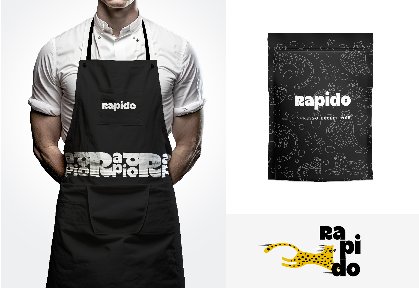 Логотип и айдентика для кофейни Rapido — Изображение №4 — Брендинг на Dprofile