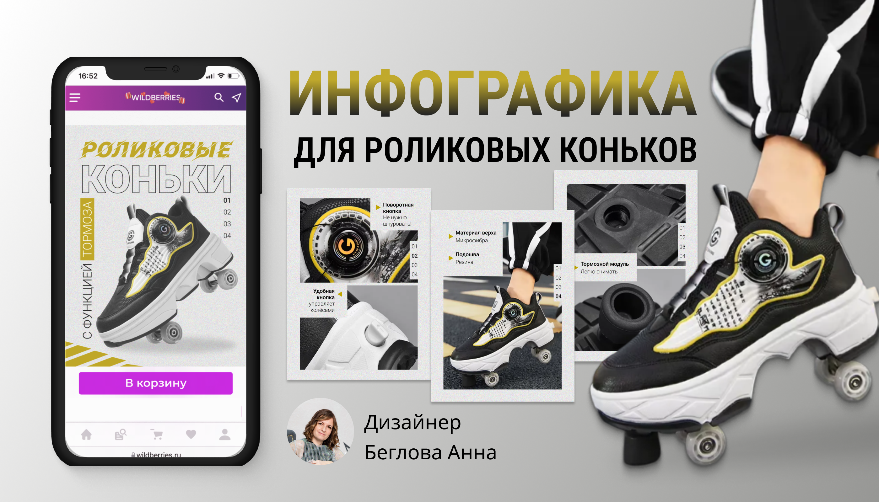 Инфографика для роликовых коньков — Изображение №1 — Графика, Маркетинг на Dprofile