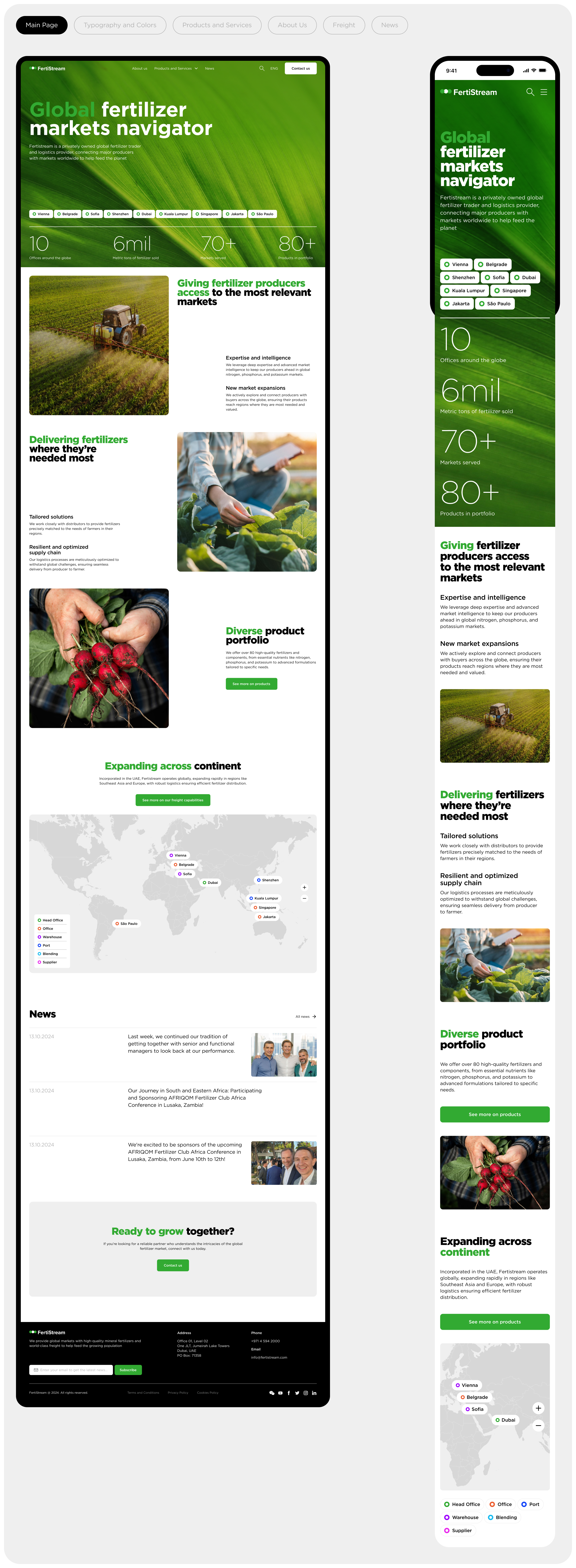Corporate Website for Fertilizer Trader — Изображение №2 — Интерфейсы на Dprofile