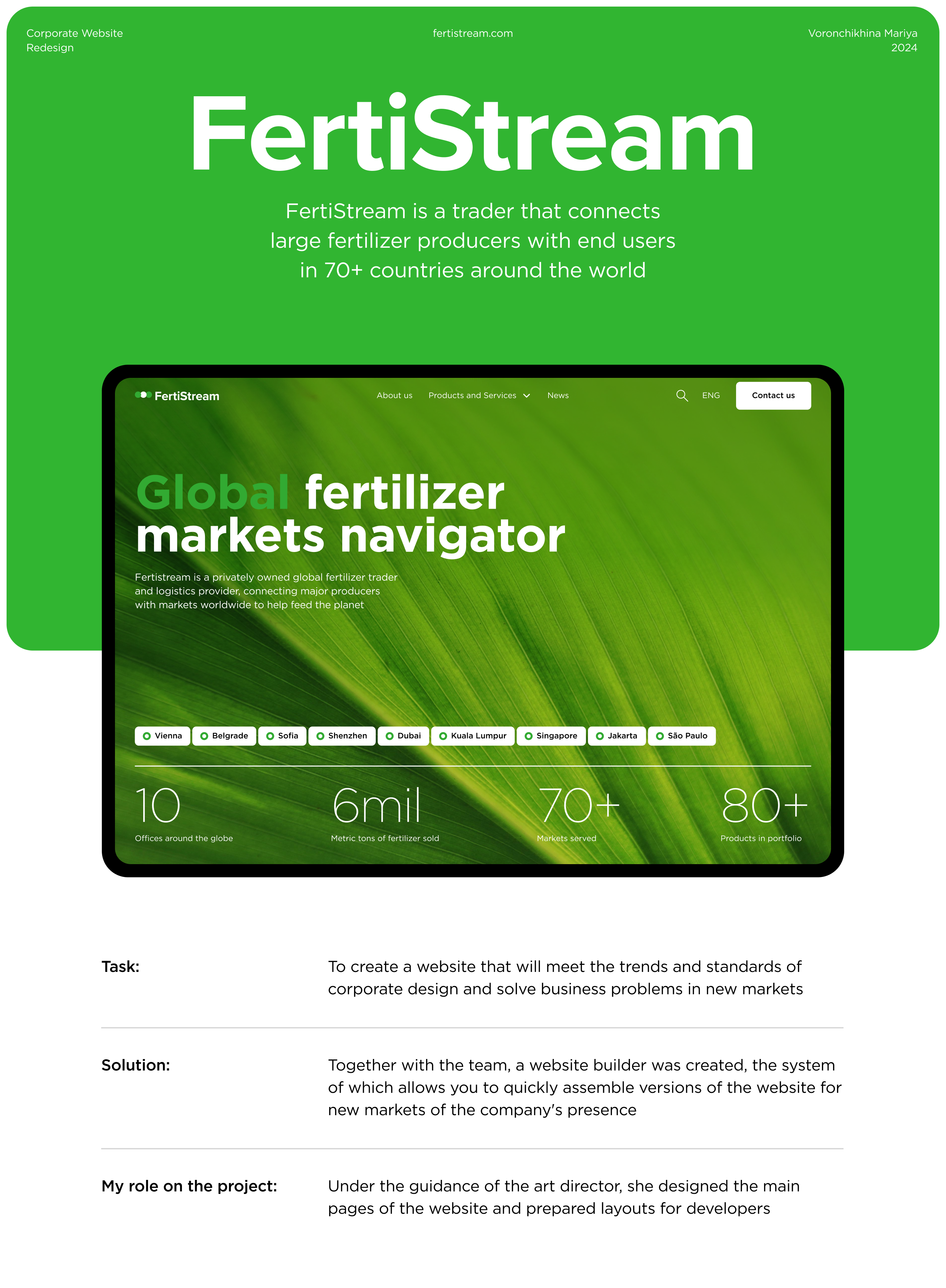 Corporate Website for Fertilizer Trader — Изображение №1 — Интерфейсы на Dprofile