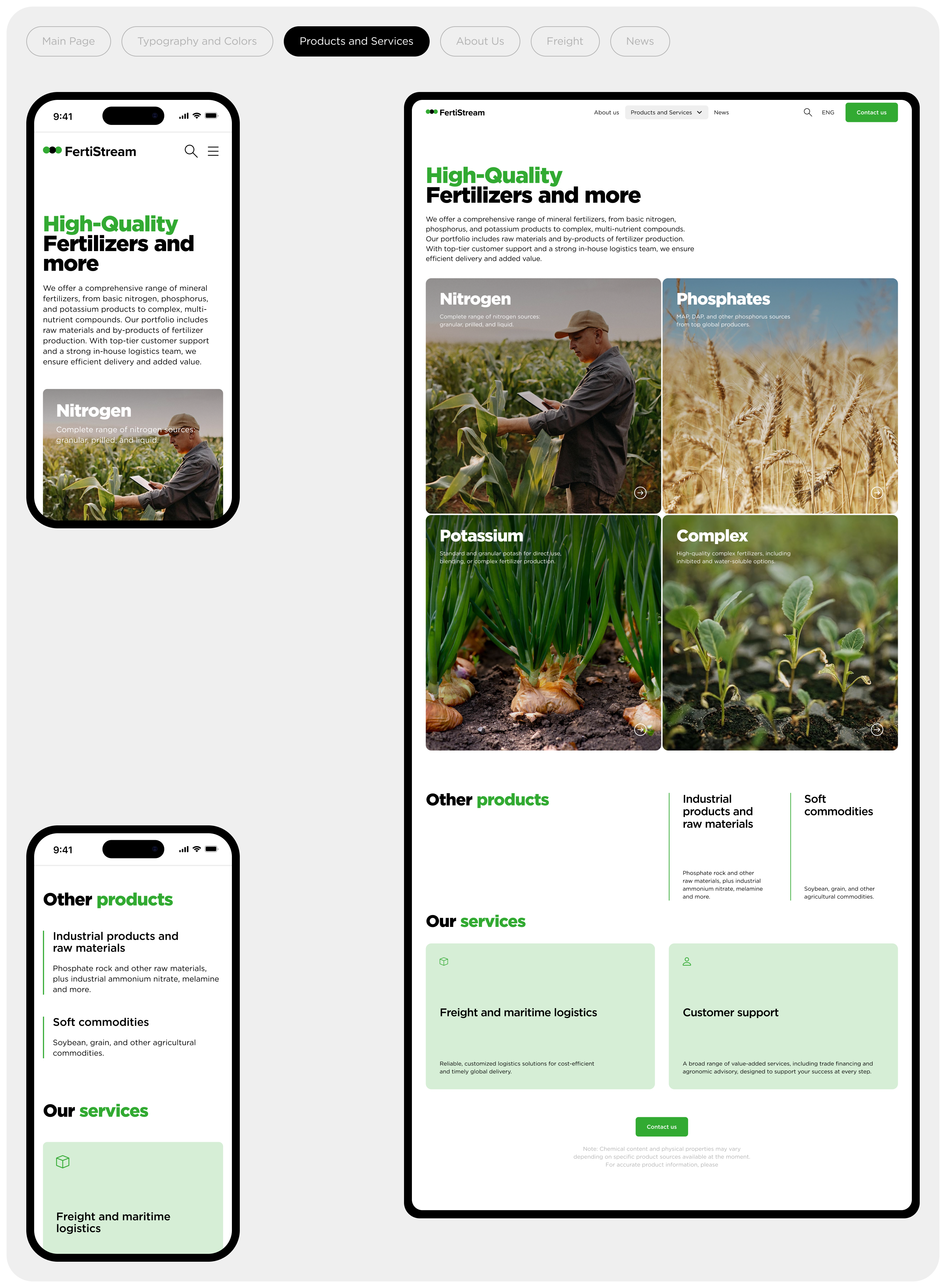 Corporate Website for Fertilizer Trader — Изображение №4 — Интерфейсы на Dprofile