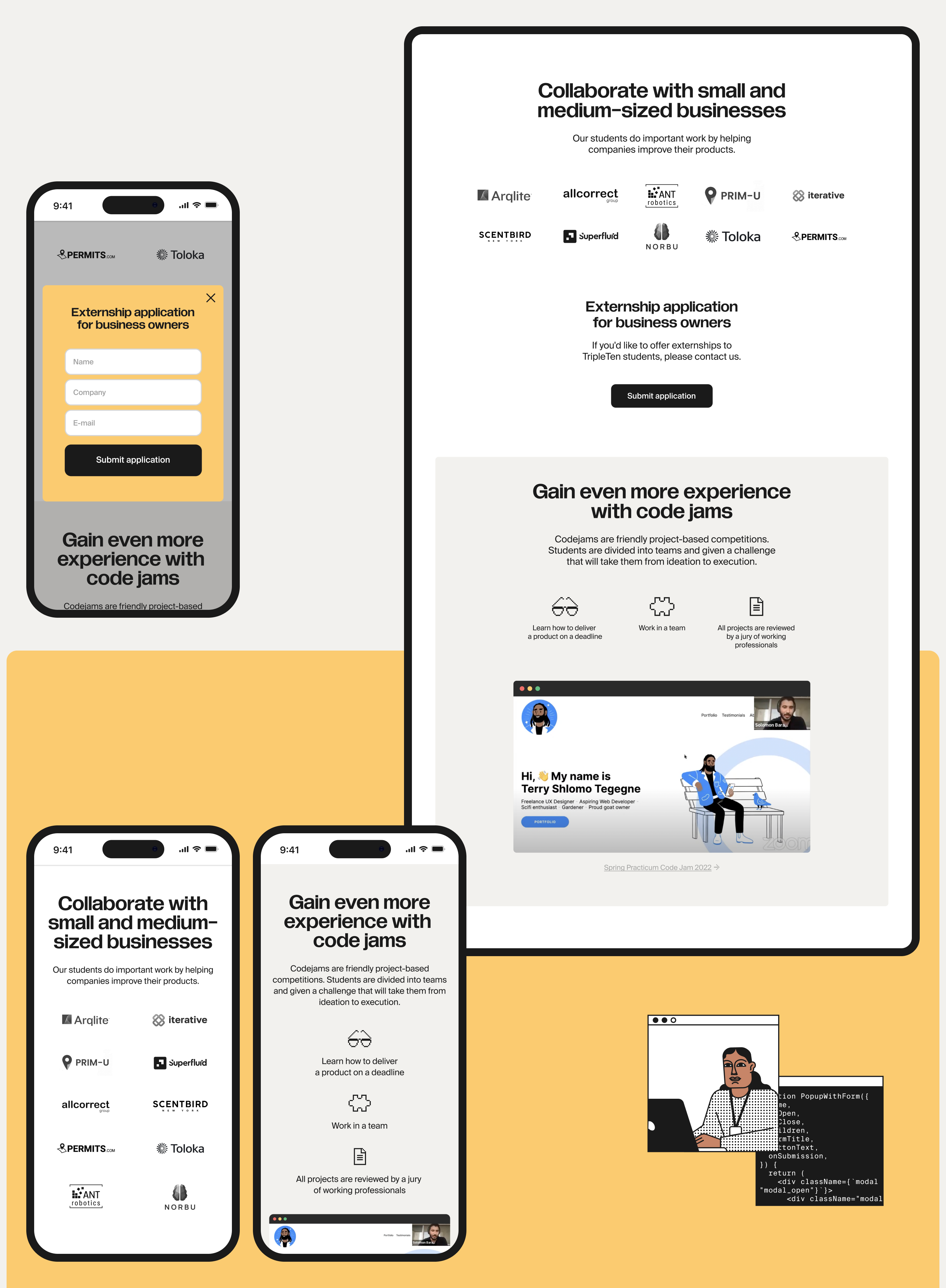 TripleTen Landing Page — Изображение №6 — Интерфейсы на Dprofile