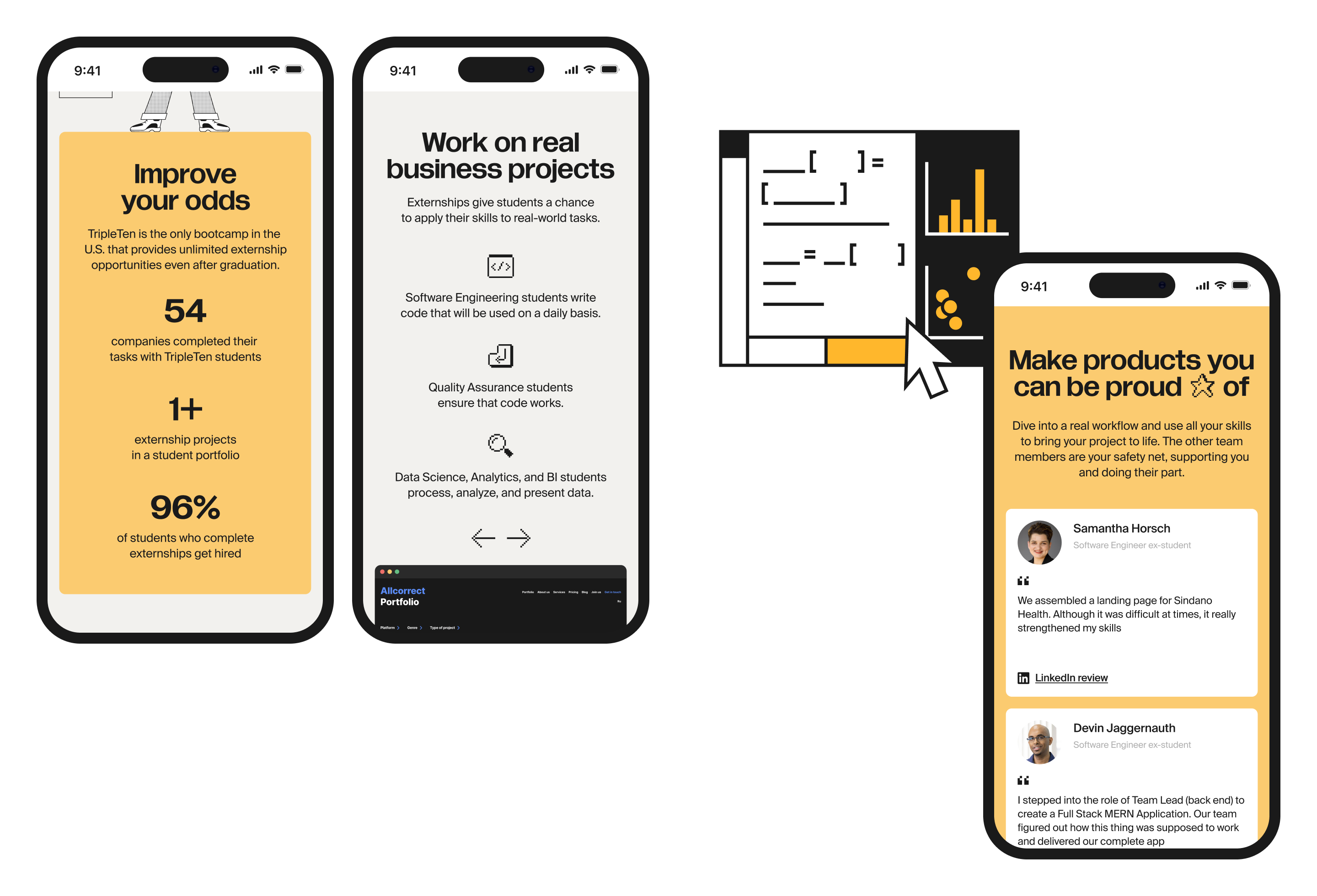 TripleTen Landing Page — Изображение №4 — Интерфейсы на Dprofile