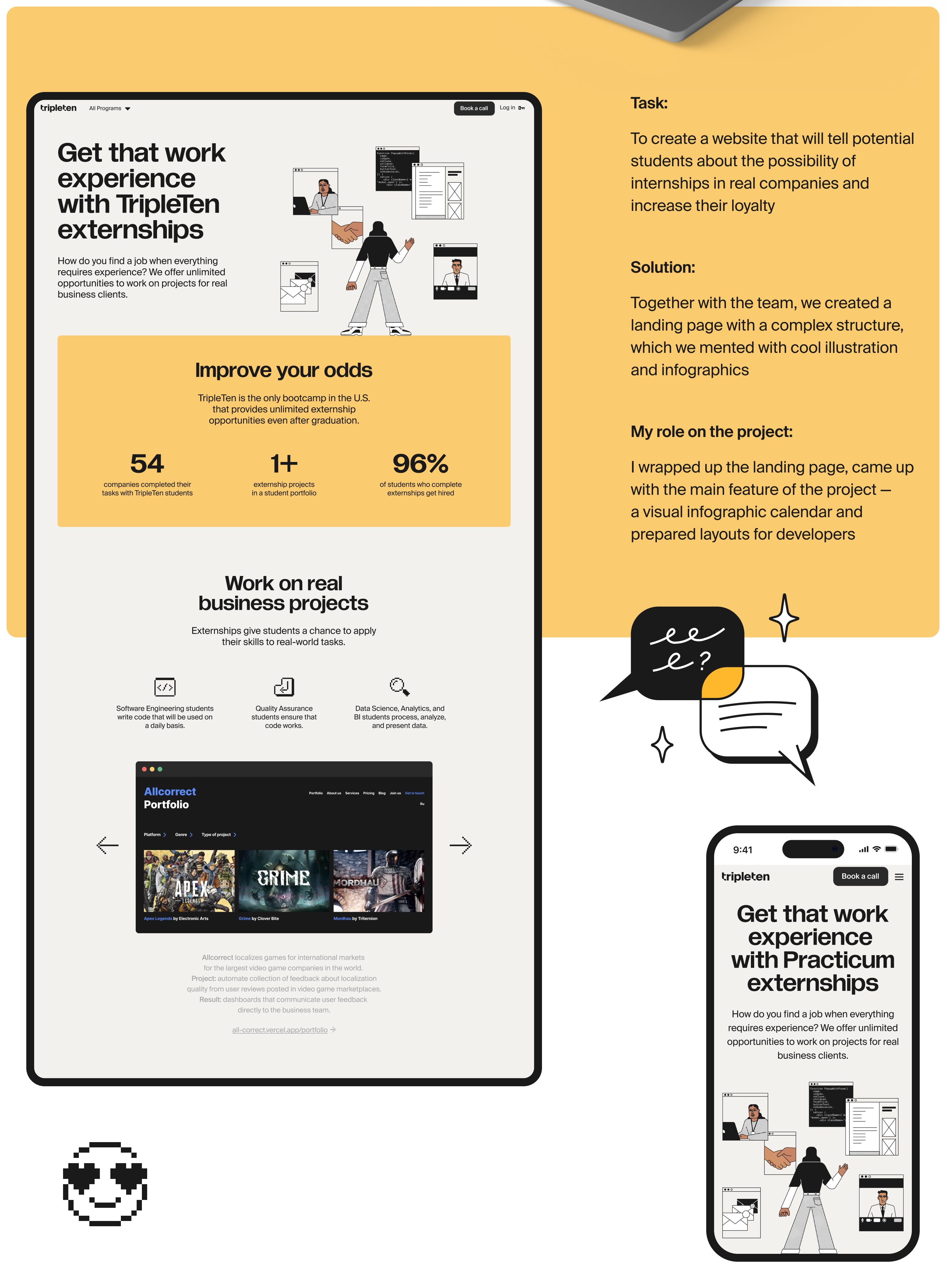 TripleTen Landing Page — Изображение №2 — Интерфейсы на Dprofile