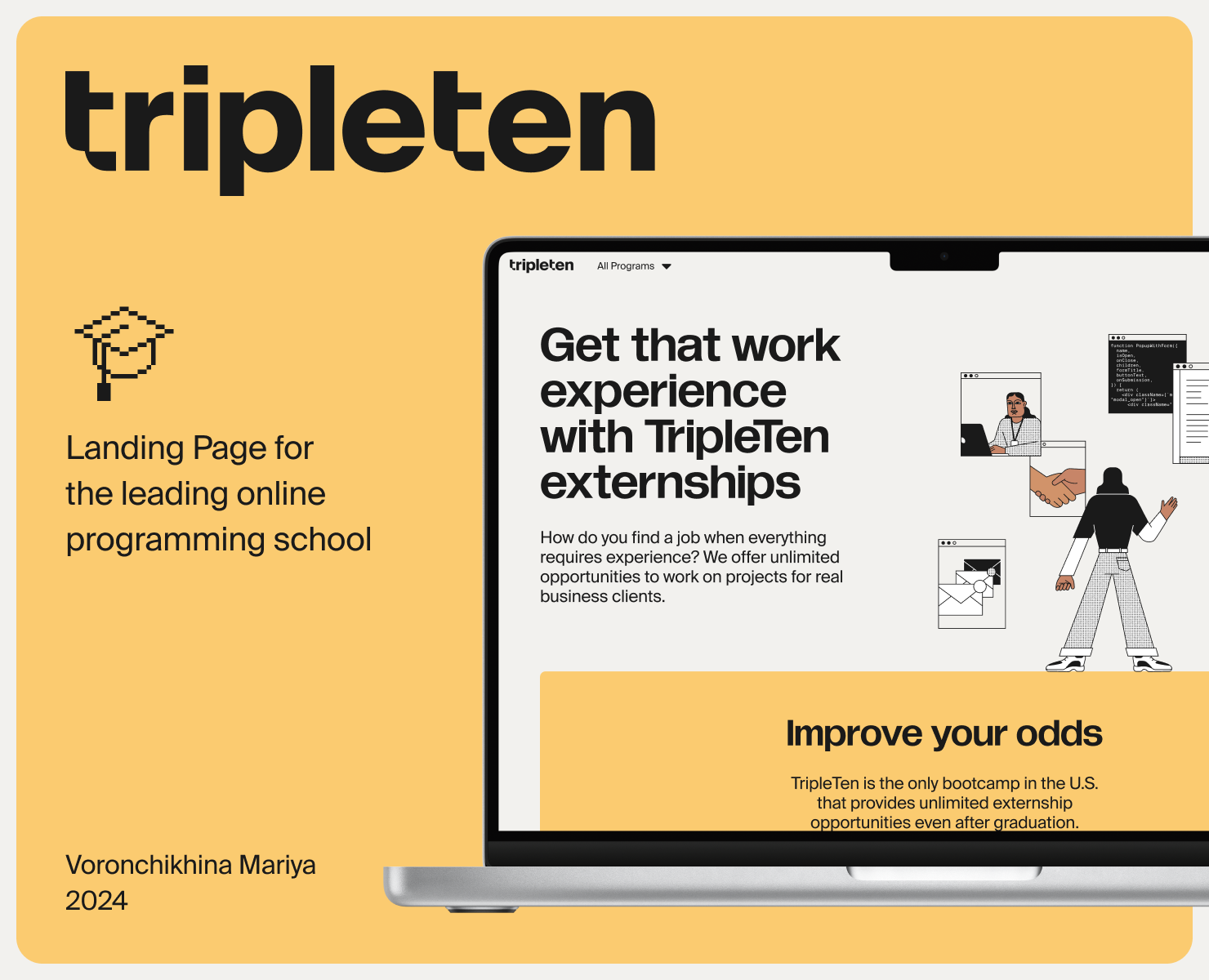 TripleTen Landing Page — Интерфейсы на Dprofile