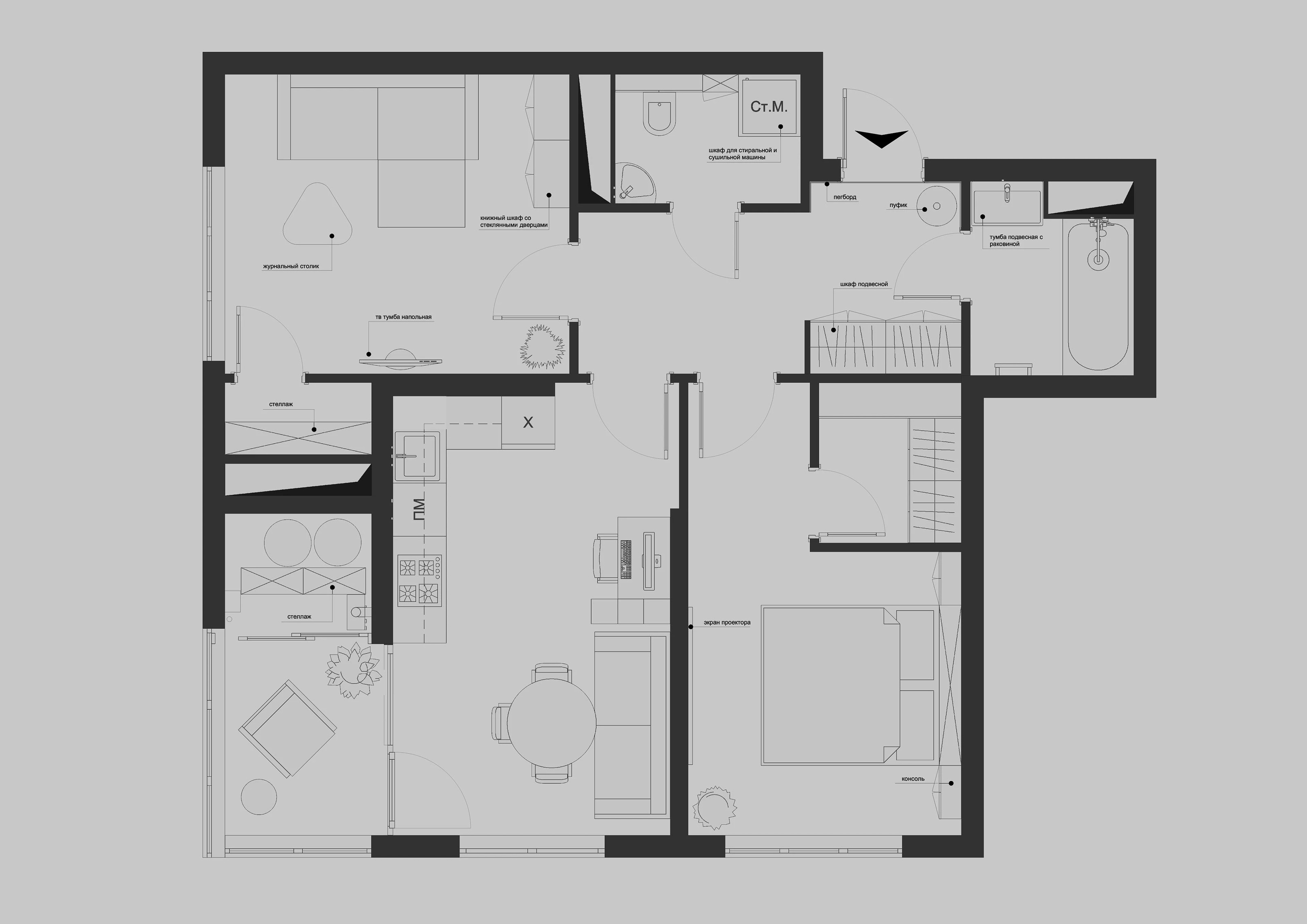 Квартира в ЖК "Красный металлист" — Изображение №18 — Иллюстрация, 3D на Dprofile