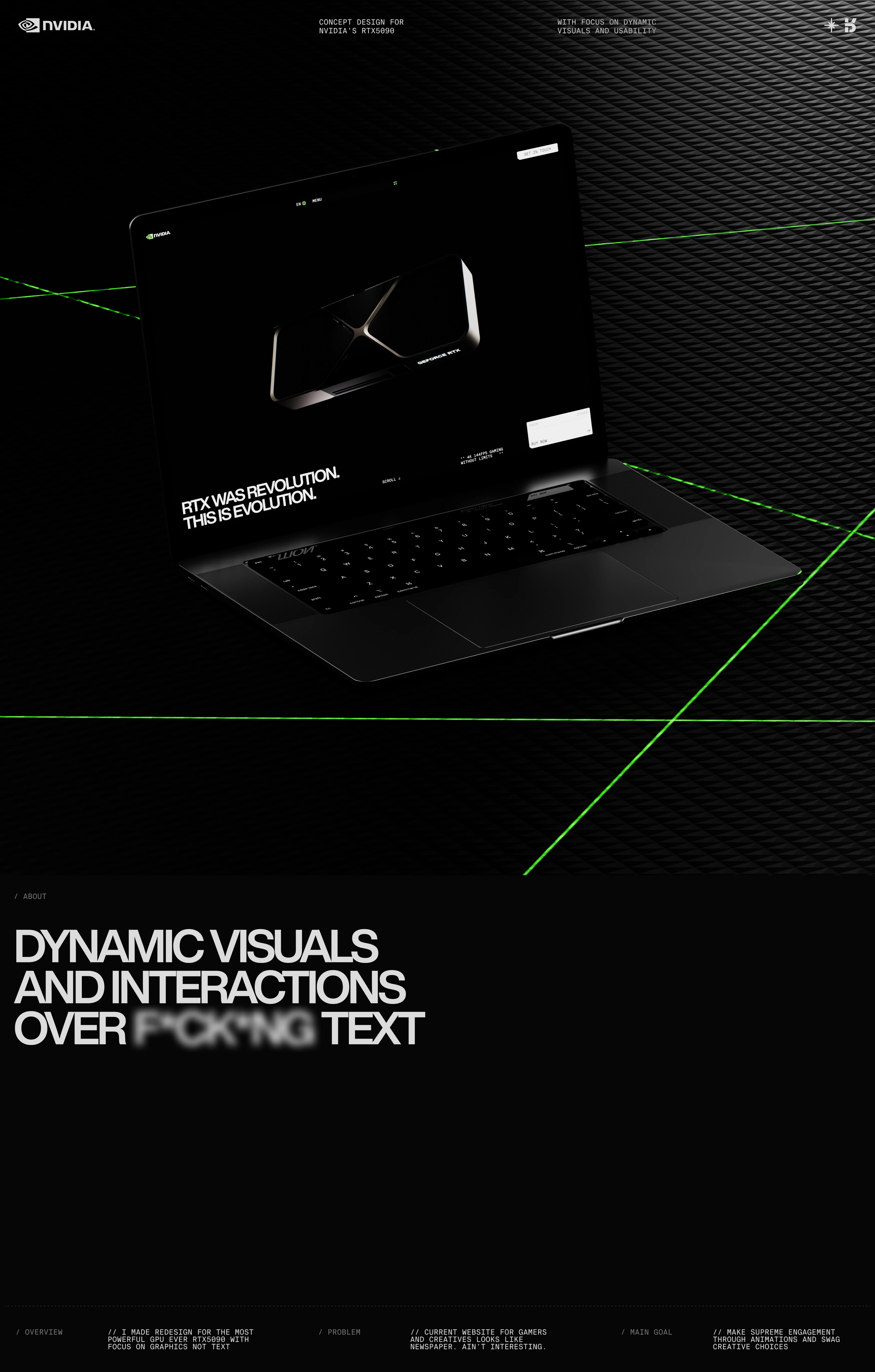 NVIDIA© | Website — Изображение №1 — Интерфейсы, Анимация на Dprofile