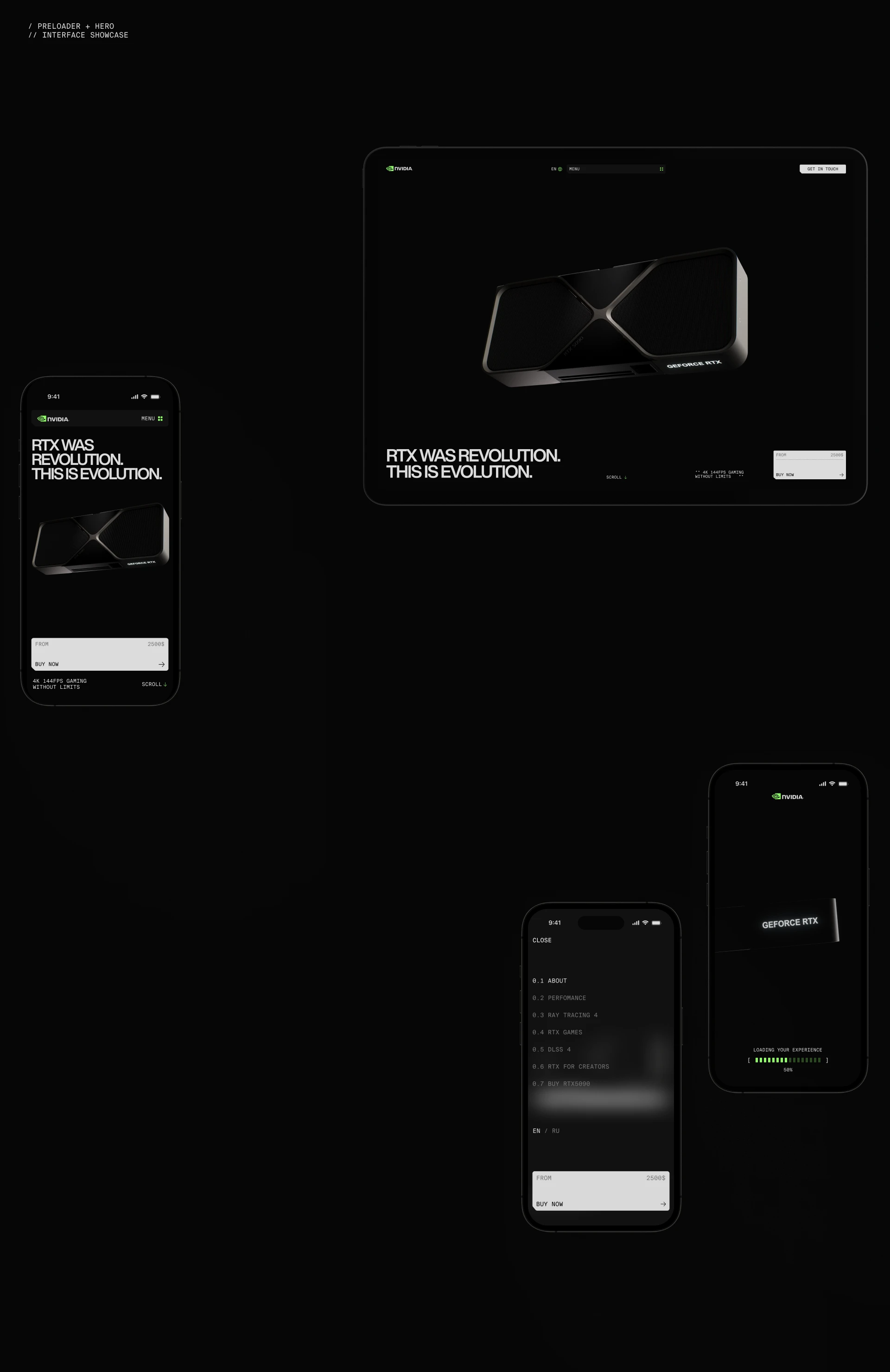 NVIDIA© | Website — Изображение №2 — Интерфейсы, Анимация на Dprofile
