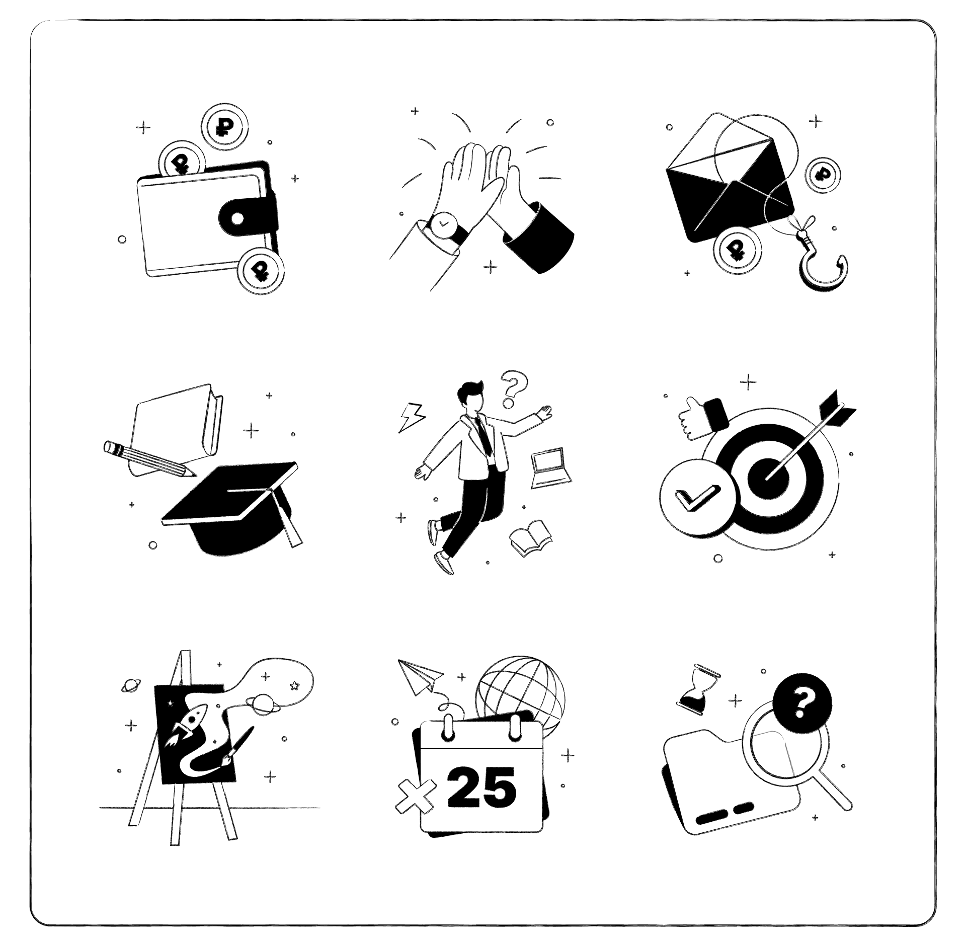 Иллюстрации | Vector Illustration Pack | Web — Изображение №3 — Иллюстрация, Графика на Dprofile