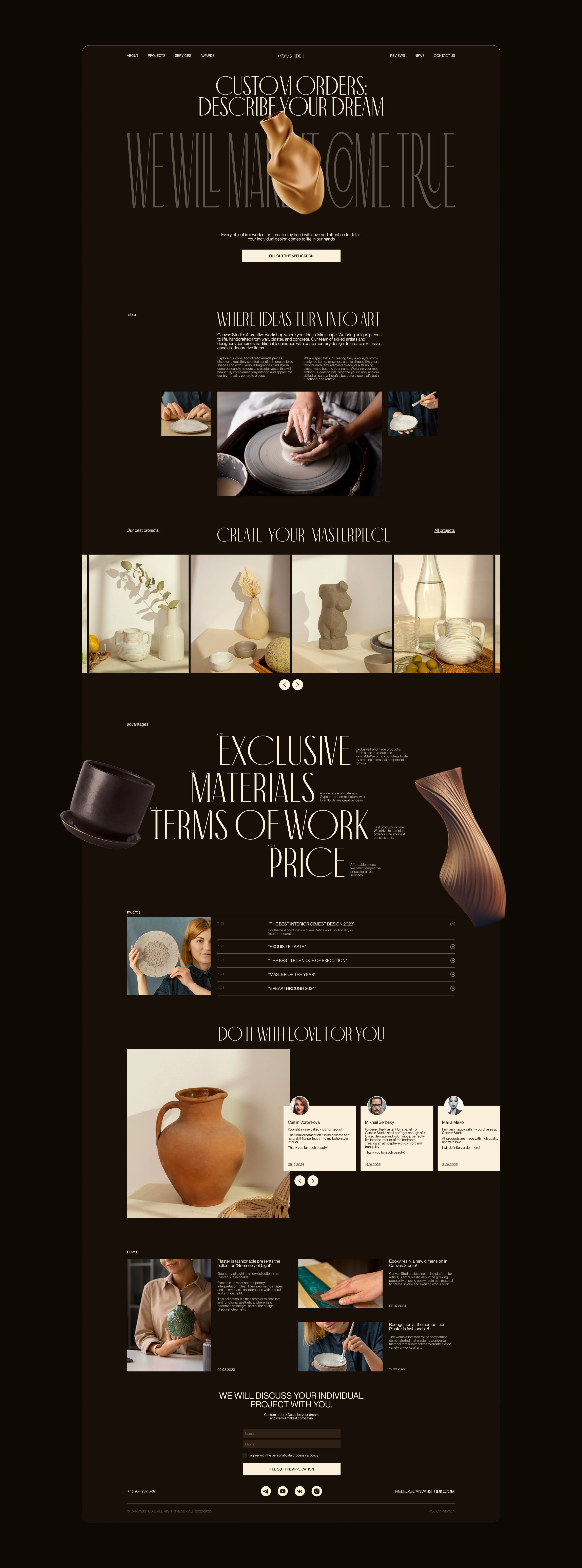 Canvas Studio | Corporate Website — Изображение №4 — Интерфейсы на Dprofile