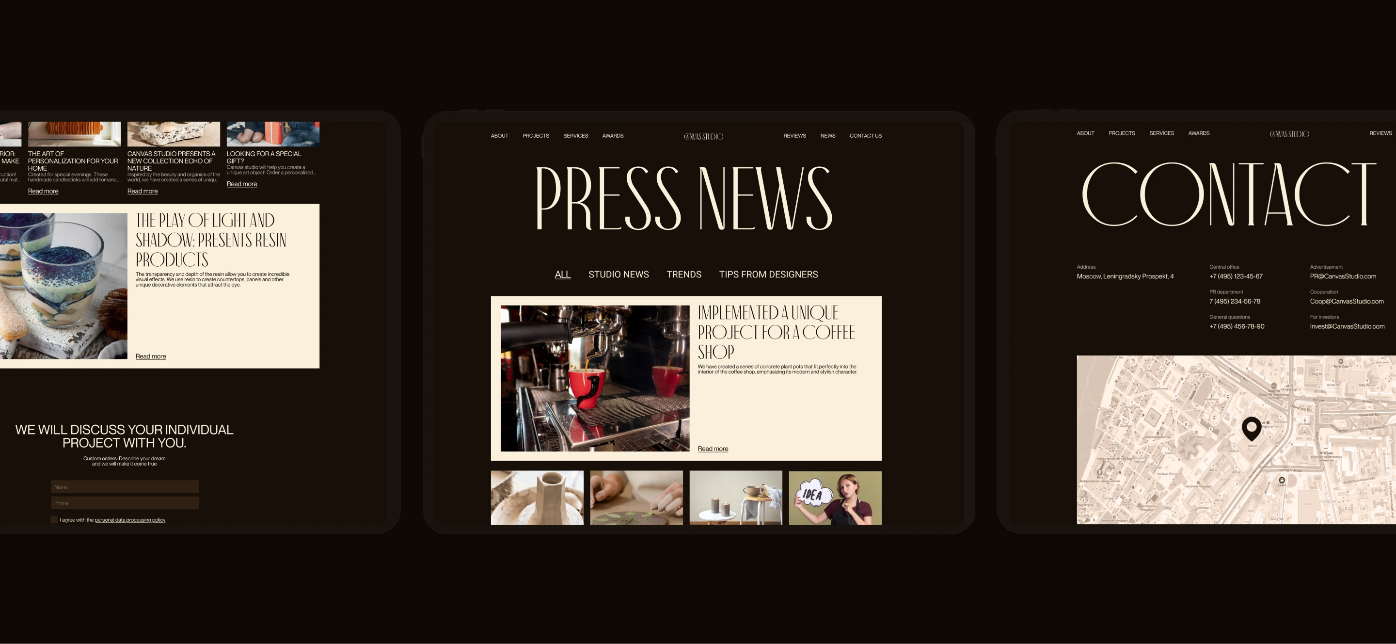 Canvas Studio | Corporate Website — Изображение №12 — Интерфейсы на Dprofile