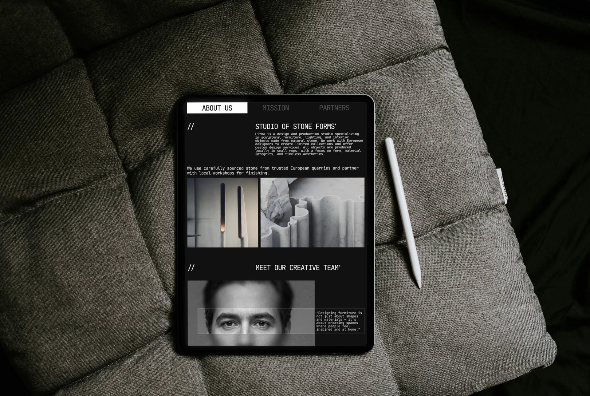 Сайт для мебели из камня LITHA — Изображение №11 — Интерфейсы на Dprofile