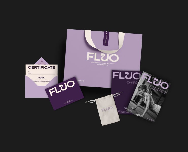 Fluo / фирменный стиль для спортивной одежды — Брендинг на Dprofile