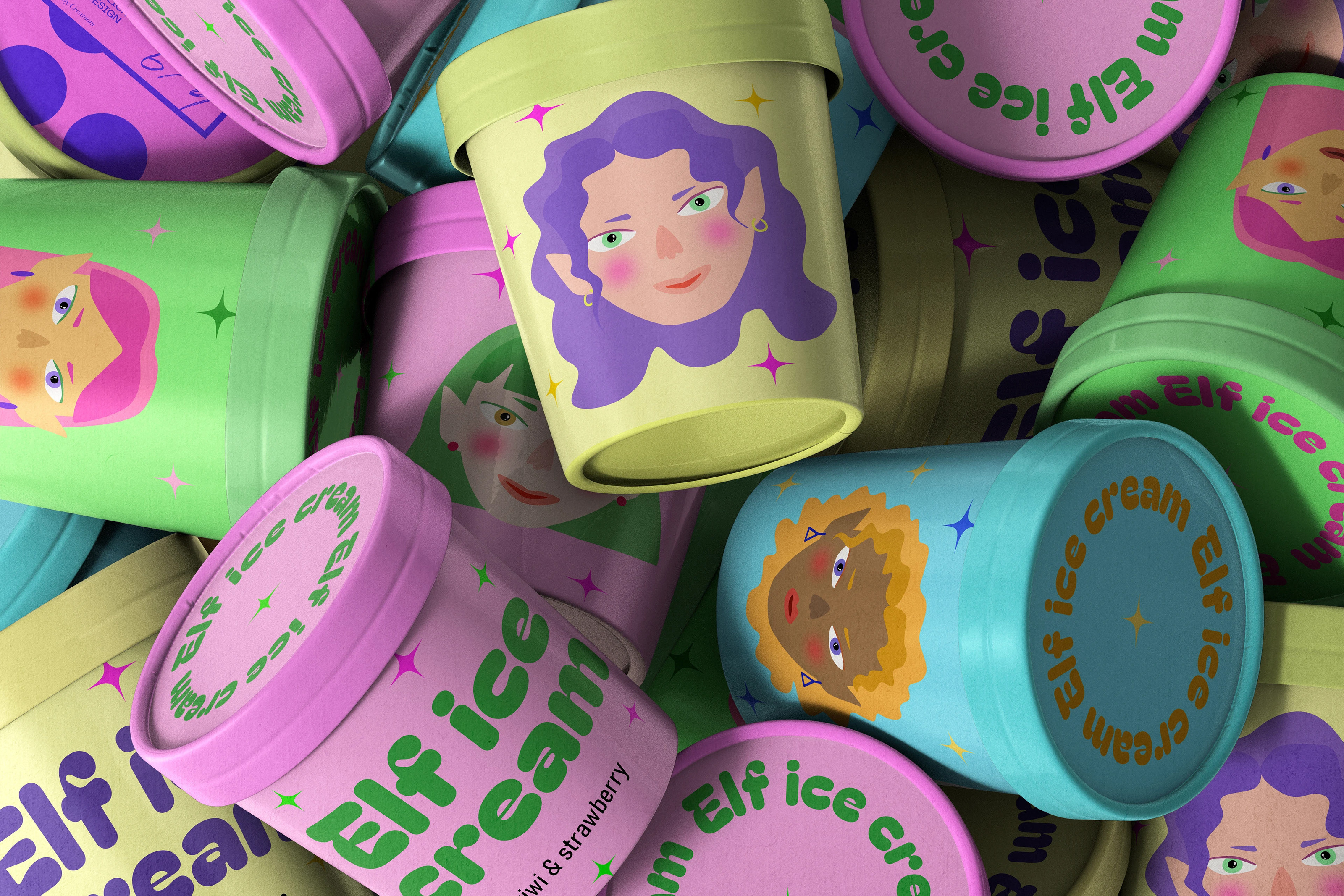Elf ice cream — Изображение №17 — Брендинг, Графика на Dprofile
