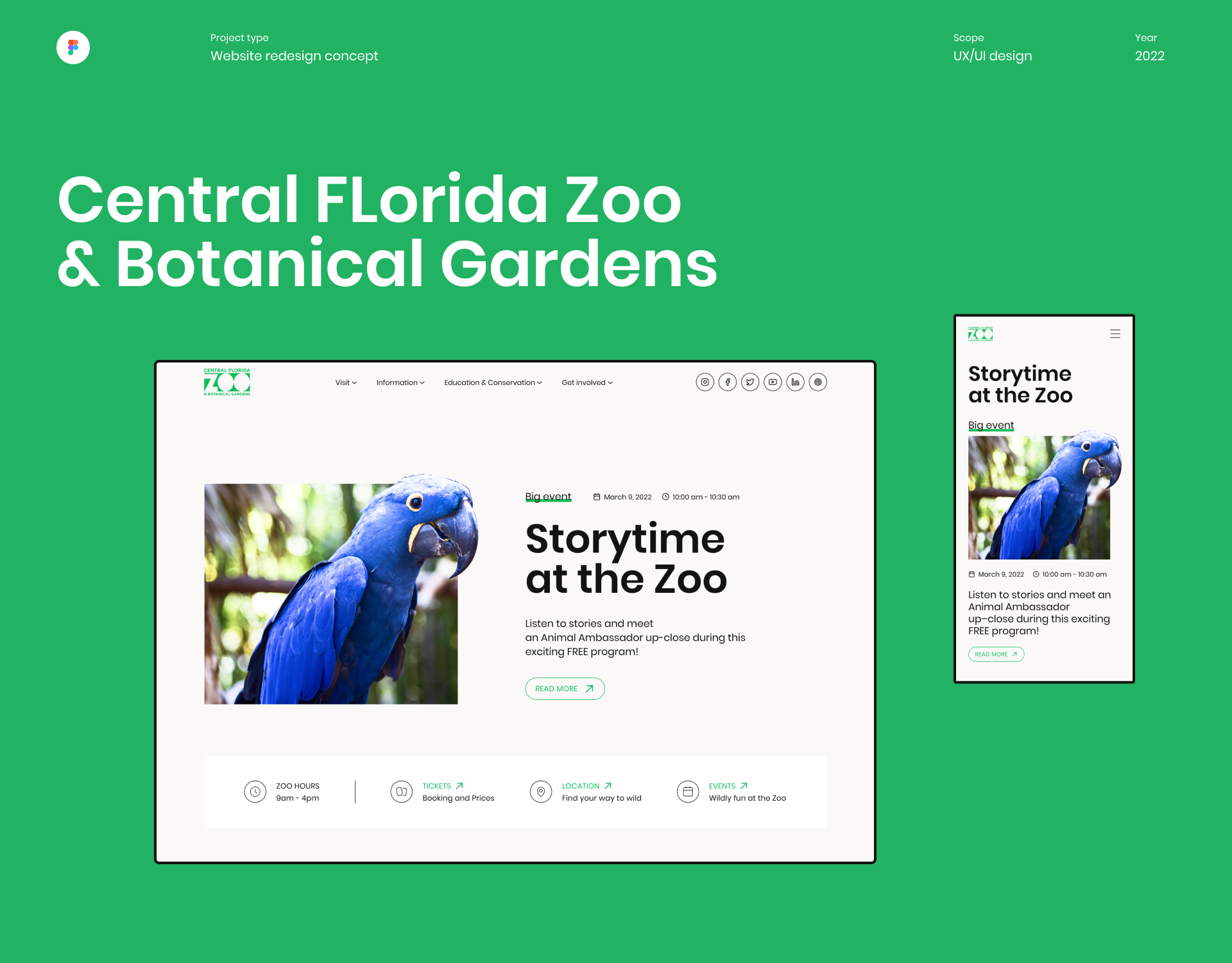 Central Florida Zoo & Botanical Gardens | Redesign website — Изображение №1 — Интерфейсы на Dprofile