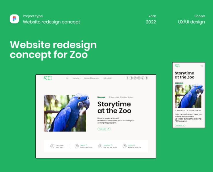 Central Florida Zoo & Botanical Gardens | Redesign website на Dprofile