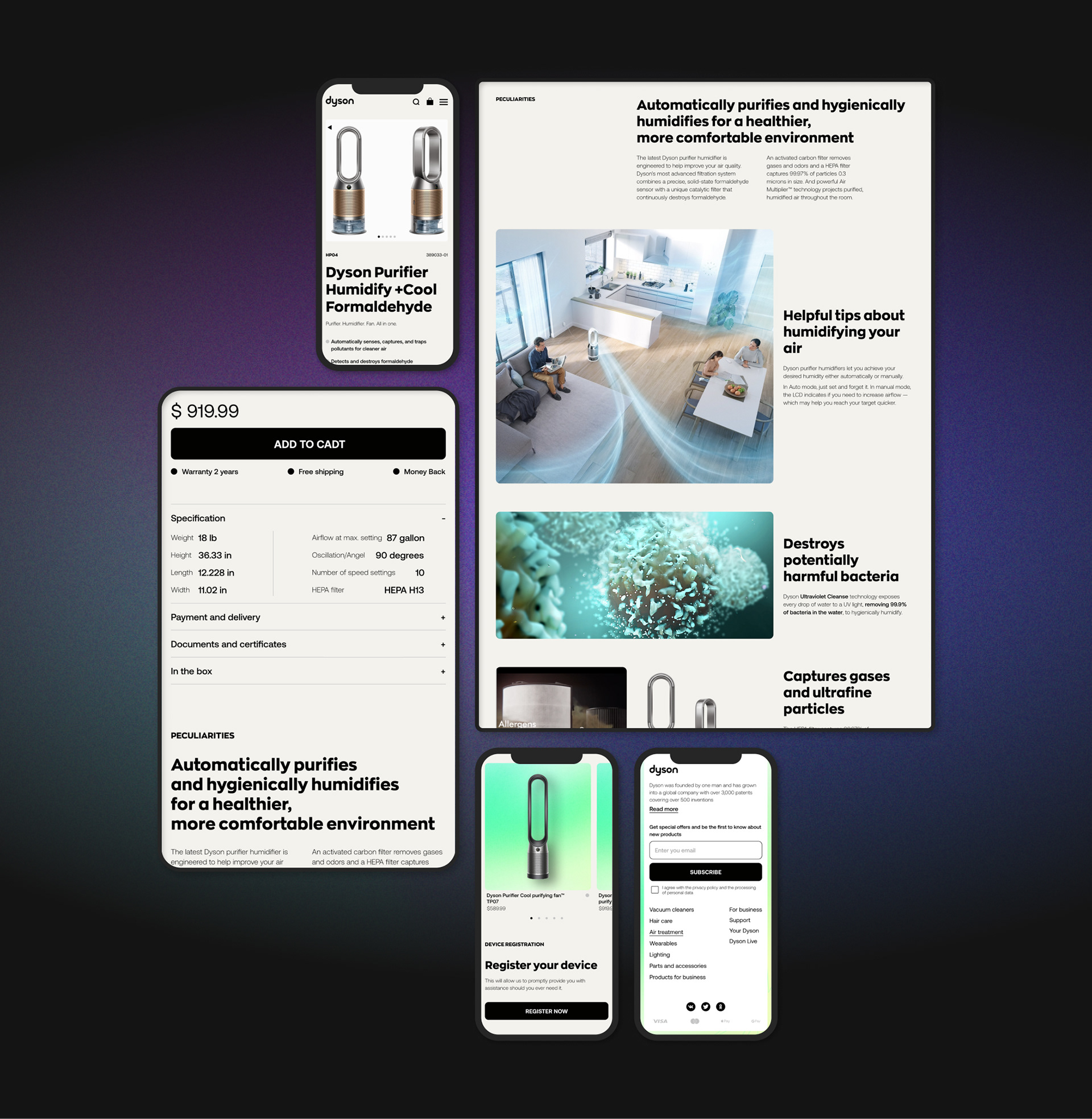 DYSON — E-commerce — Изображение №7 — Интерфейсы, Брендинг на Dprofile