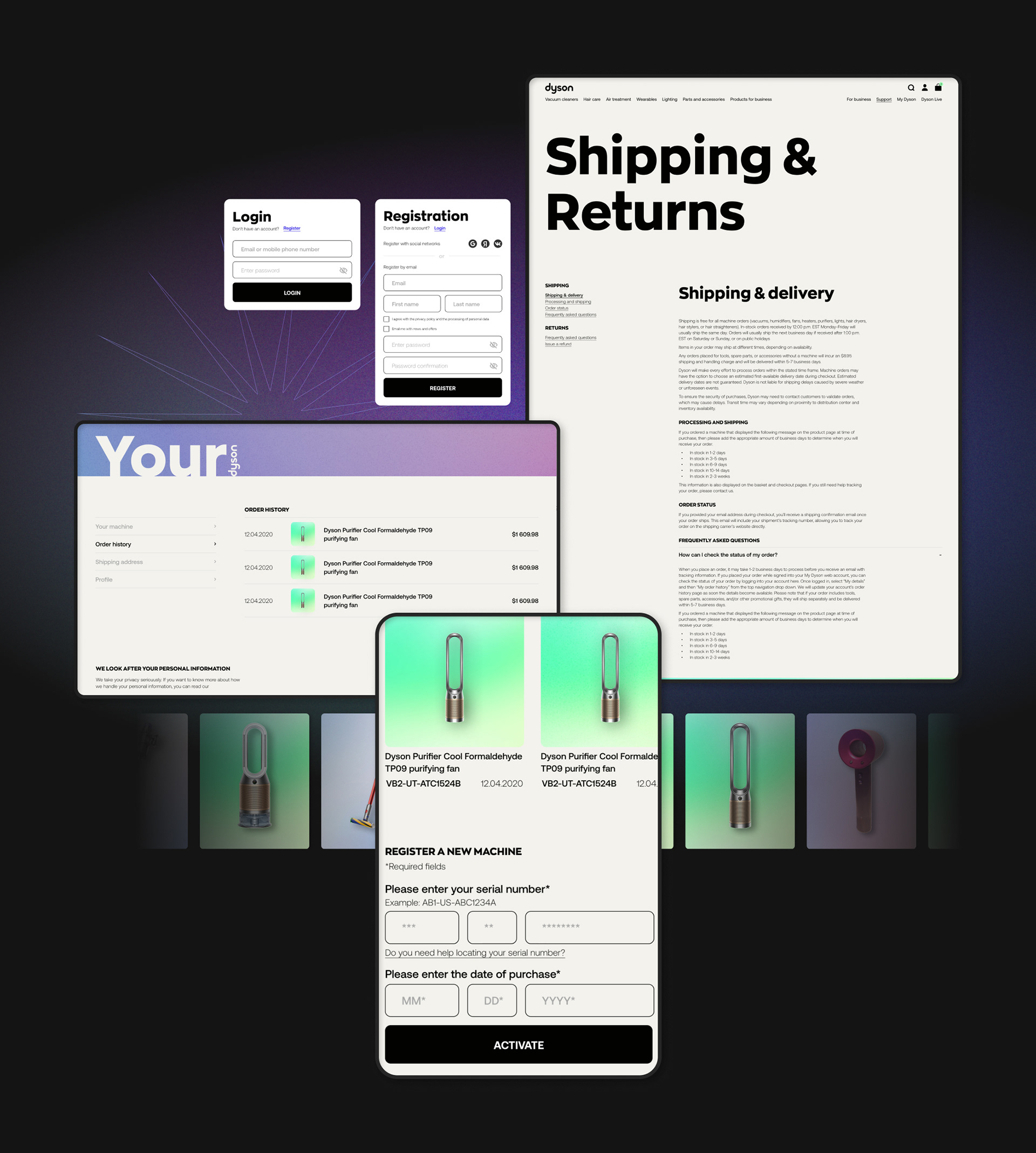 DYSON — E-commerce — Изображение №11 — Интерфейсы, Брендинг на Dprofile
