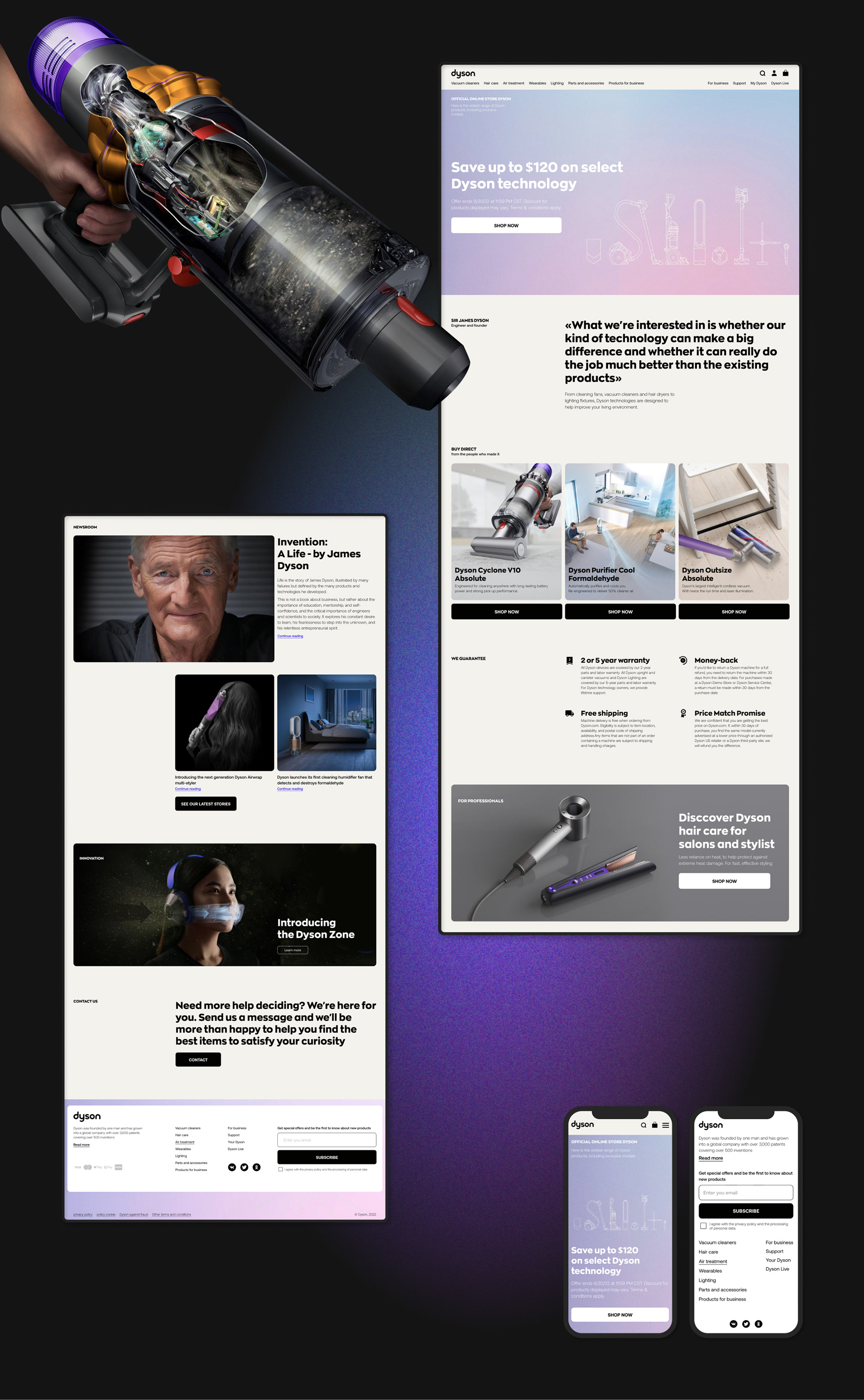 DYSON — E-commerce — Изображение №5 — Интерфейсы, Брендинг на Dprofile