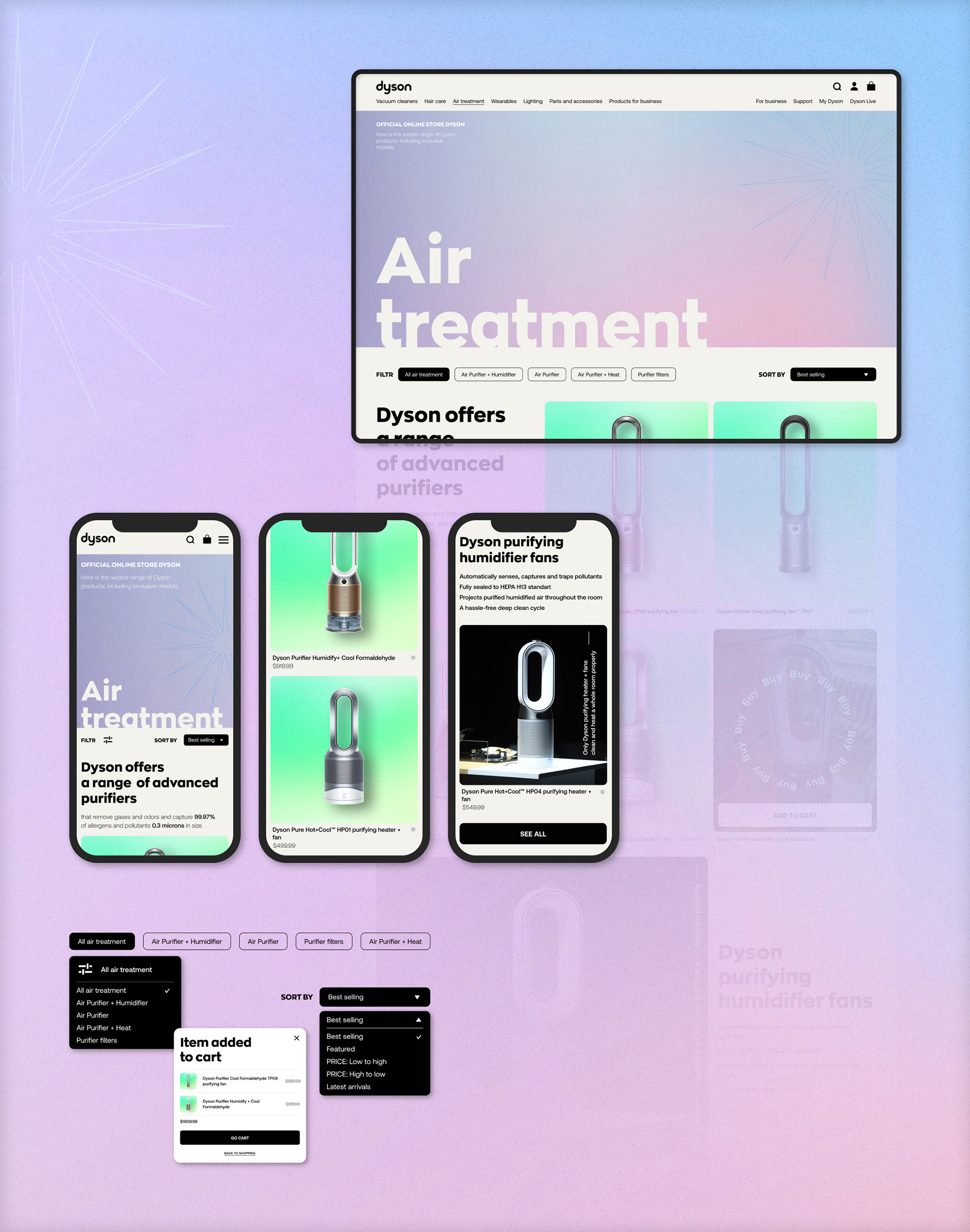 DYSON — E-commerce — Изображение №6 — Интерфейсы, Брендинг на Dprofile