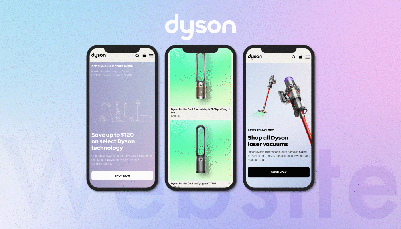 DYSON — E-commerce — Изображение №4 — Интерфейсы, Брендинг на Dprofile