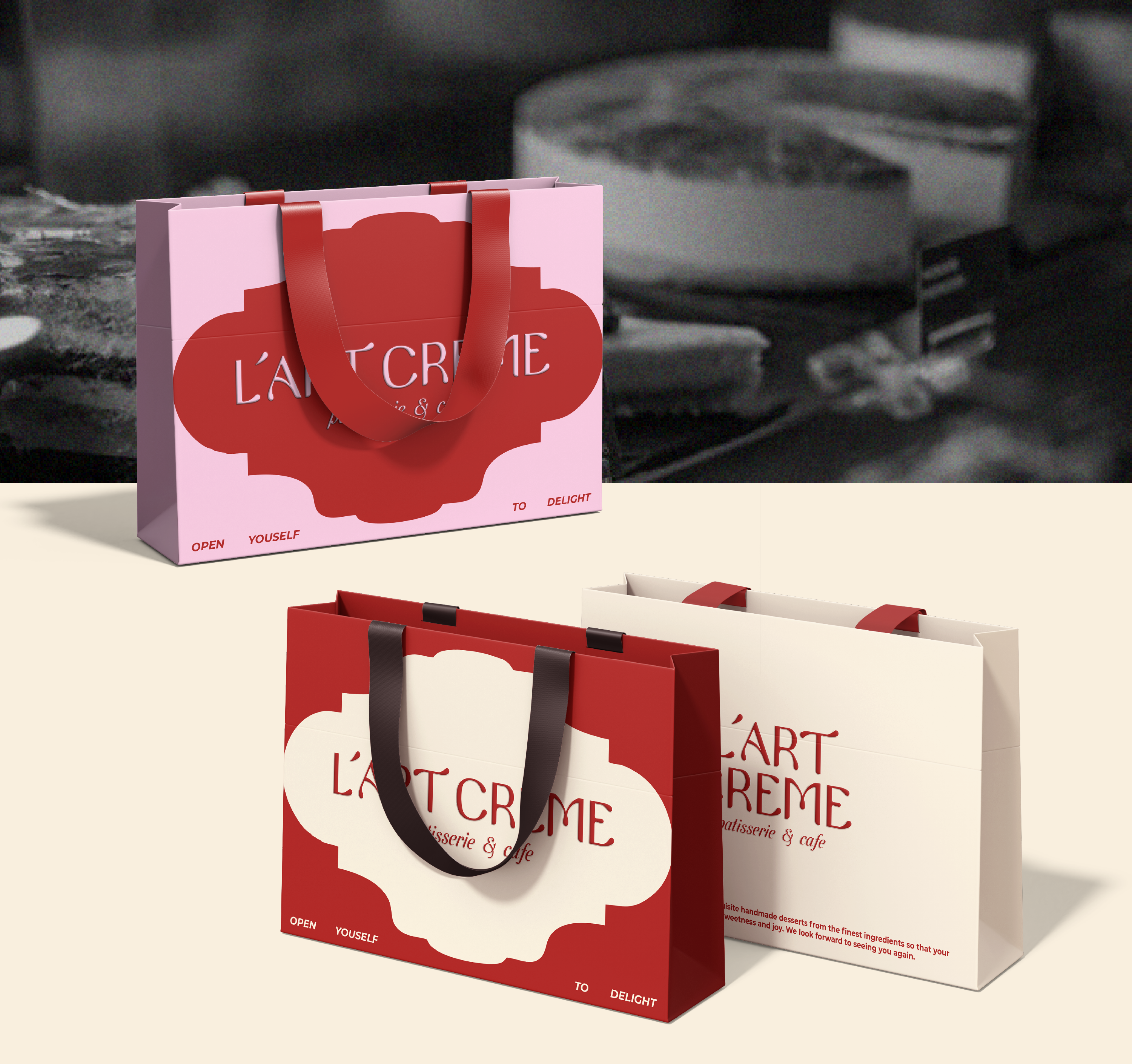 L’Art Creme | Фирменный стиль кондитерской | Branding — Изображение №6 — Брендинг на Dprofile