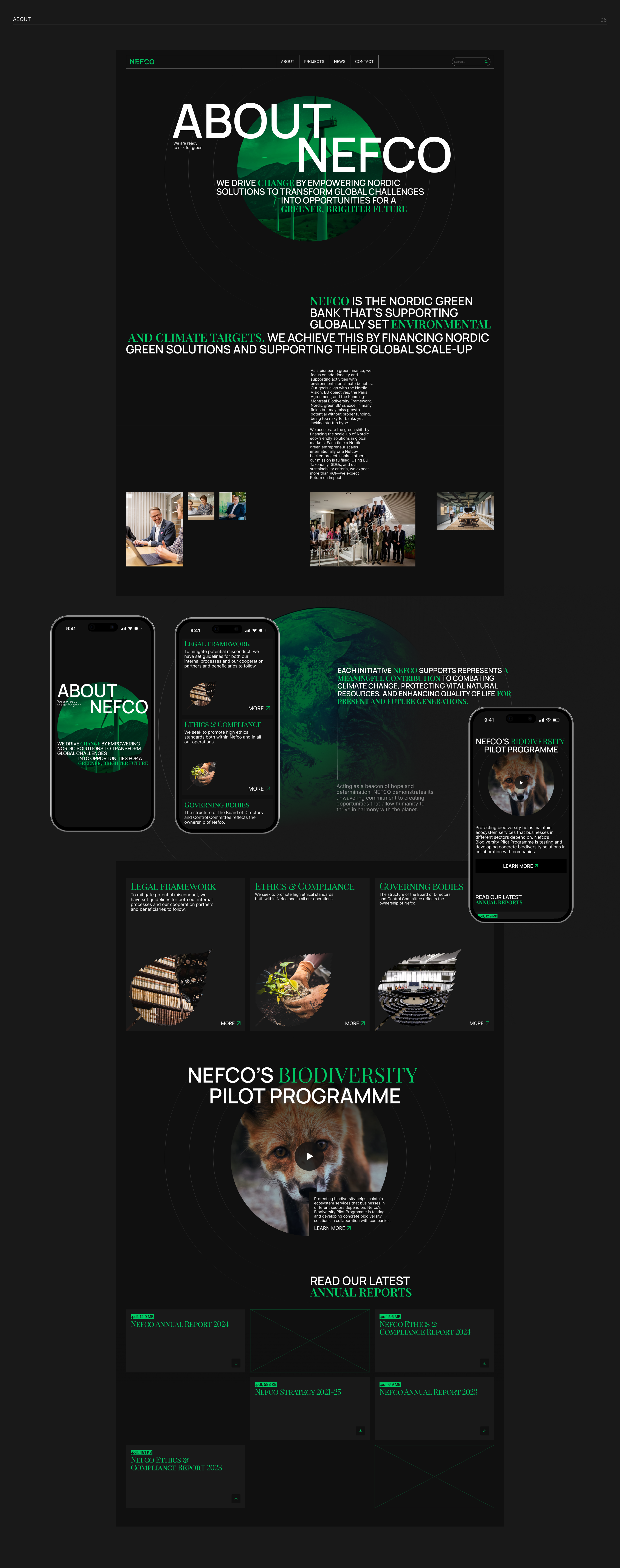 NEFCO | Corporate Website — Изображение №9 — Интерфейсы на Dprofile