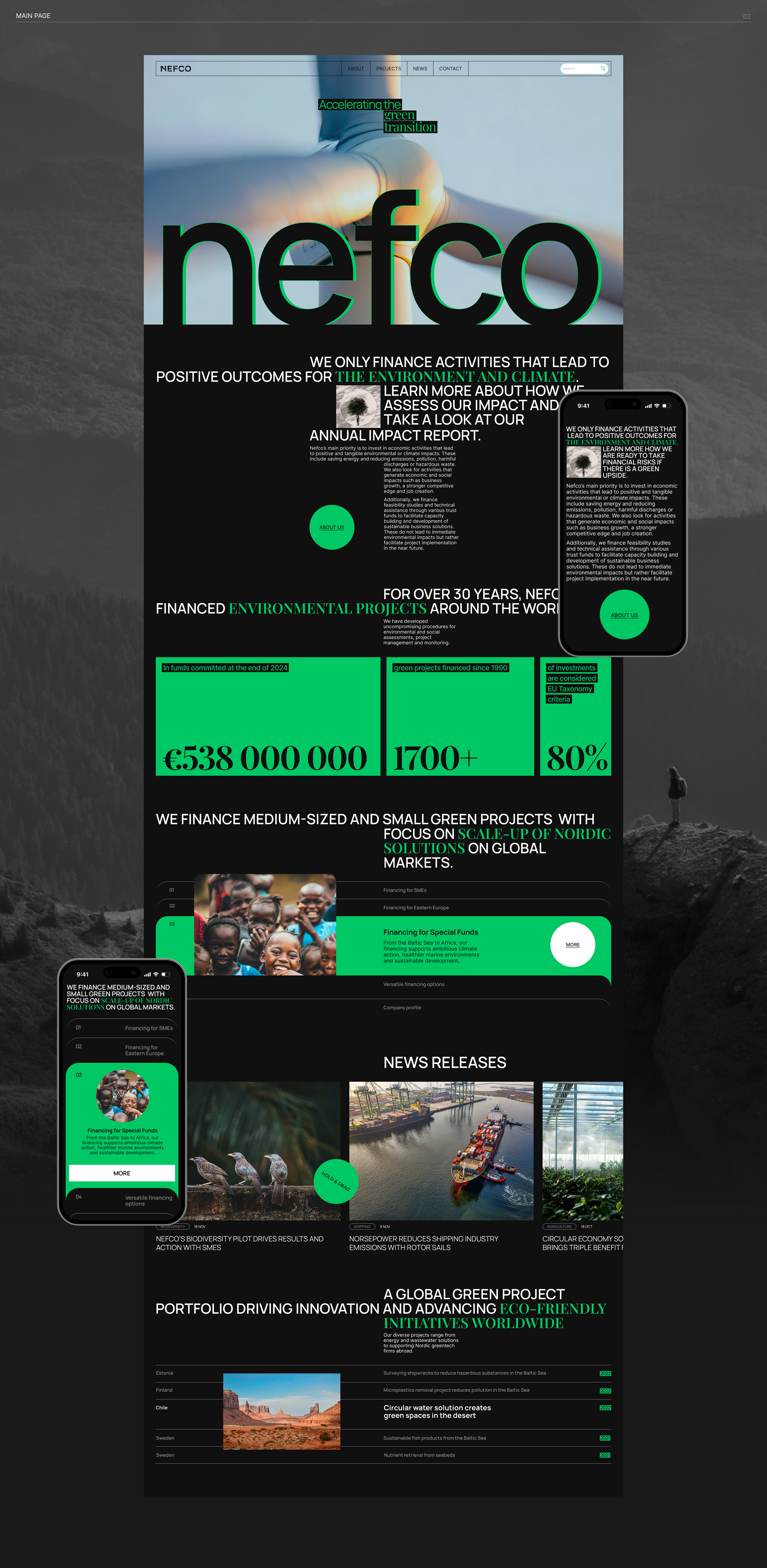 NEFCO | Corporate Website — Изображение №3 — Интерфейсы на Dprofile