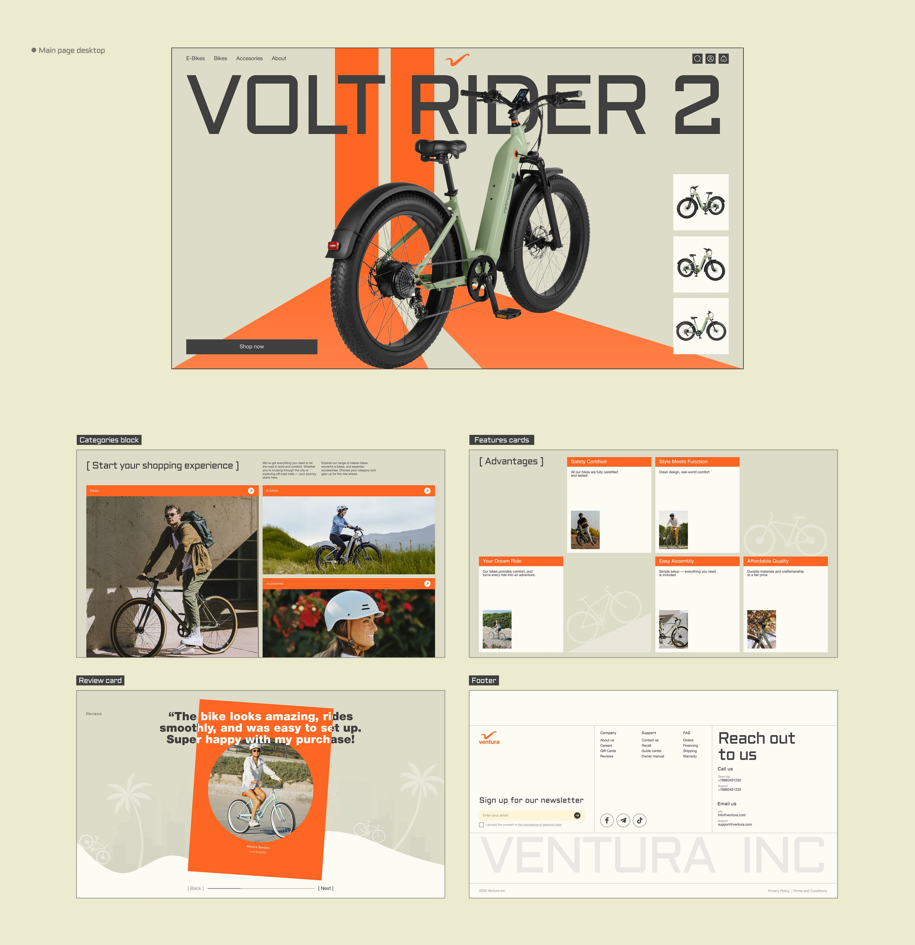 Ventura - интернет-магазин велосипедов в Калифорнии — Изображение №4 — Интерфейсы на Dprofile