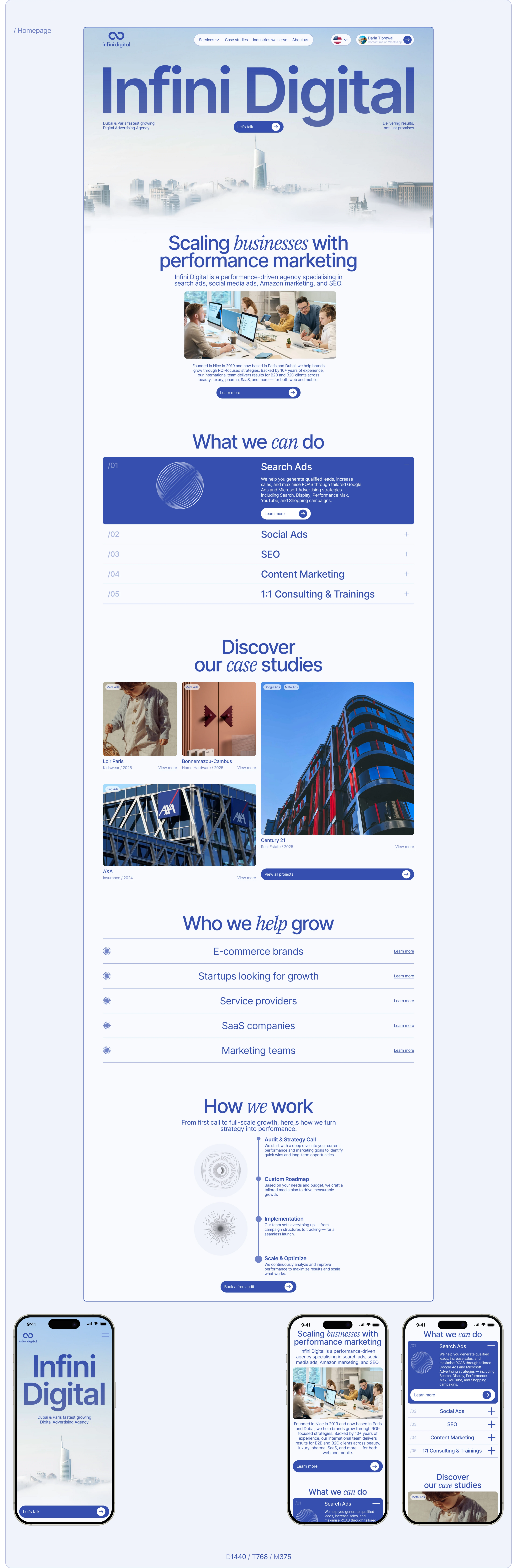 Infini Digital - Маркетинговое Агентство — Изображение №4 — Интерфейсы на Dprofile