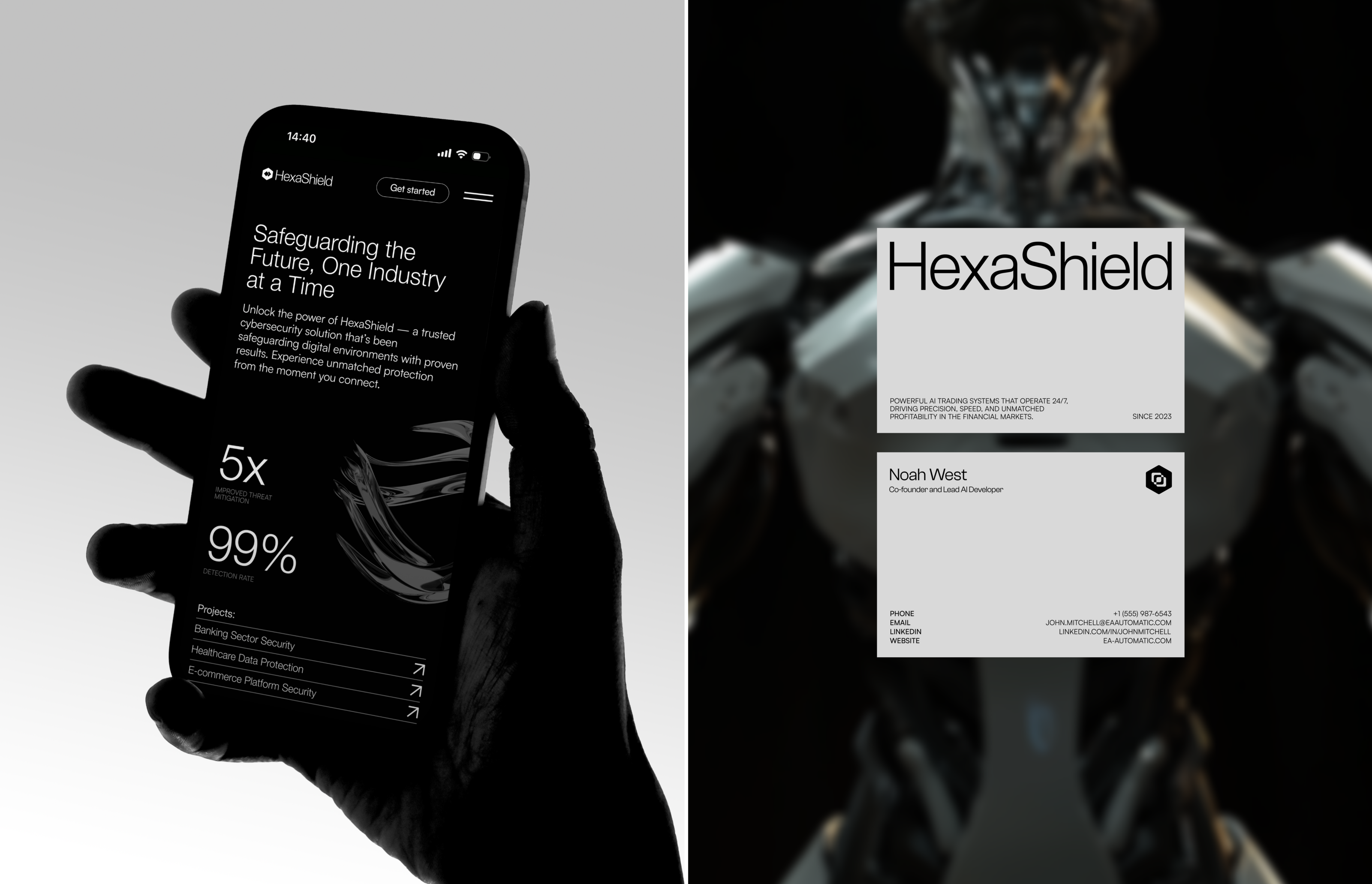 Hexashield — Изображение №4 — Интерфейсы, Брендинг на Dprofile