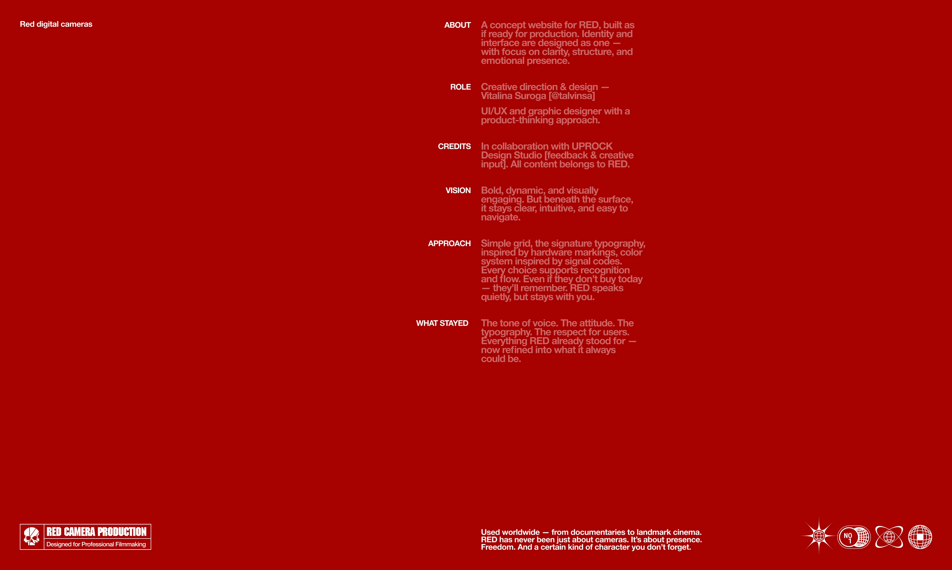 RED digital cameras — Изображение №1 — Интерфейсы, Брендинг на Dprofile