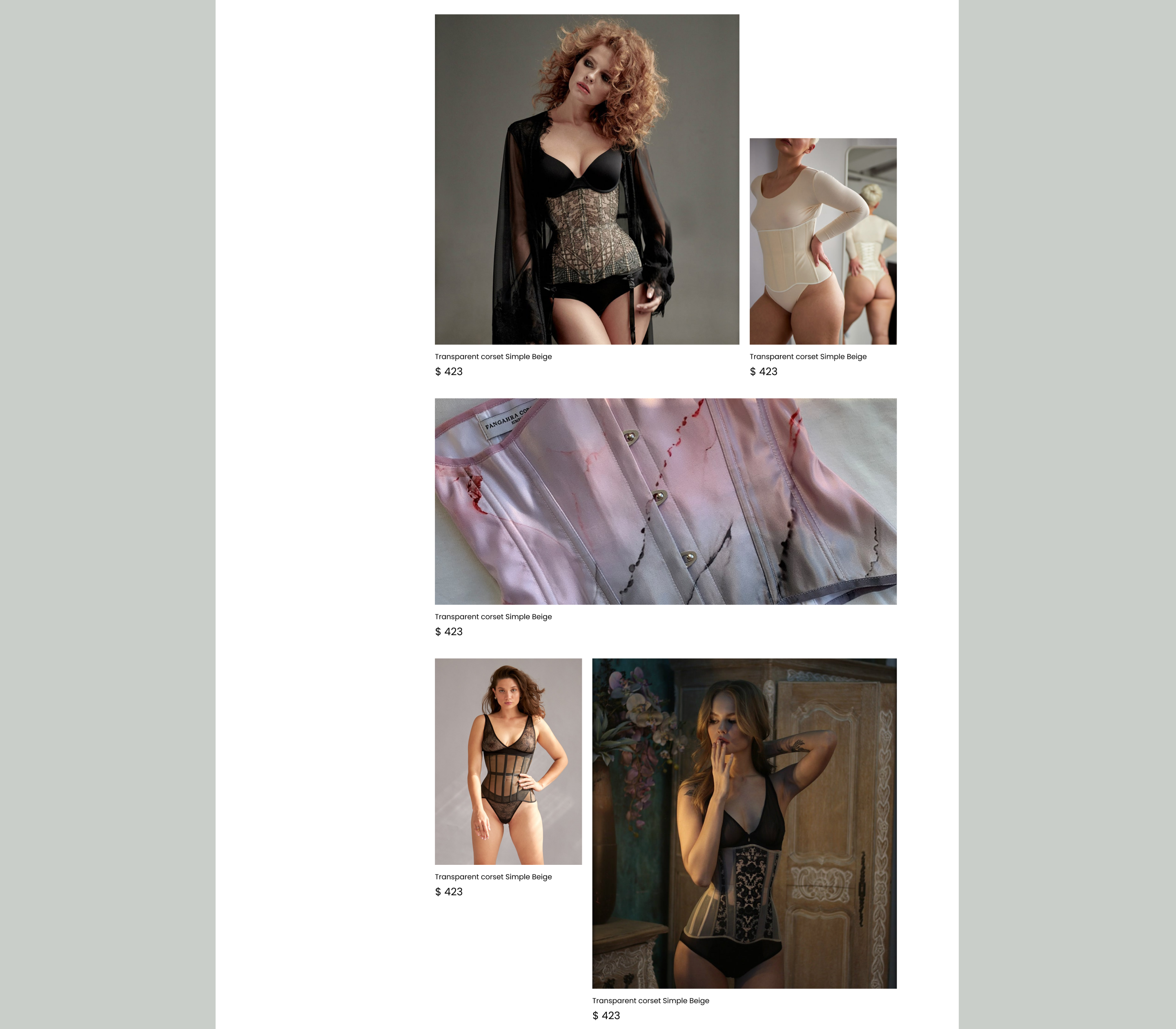 Fangahra's corsets & lingerie | E-commerce | Redesign — Изображение №14 — Интерфейсы на Dprofile