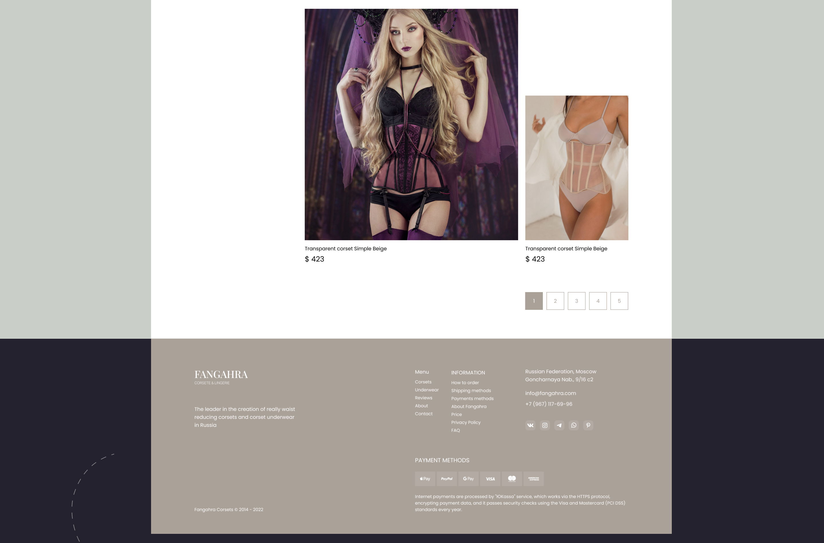 Fangahra's corsets & lingerie | E-commerce | Redesign — Изображение №15 — Интерфейсы на Dprofile