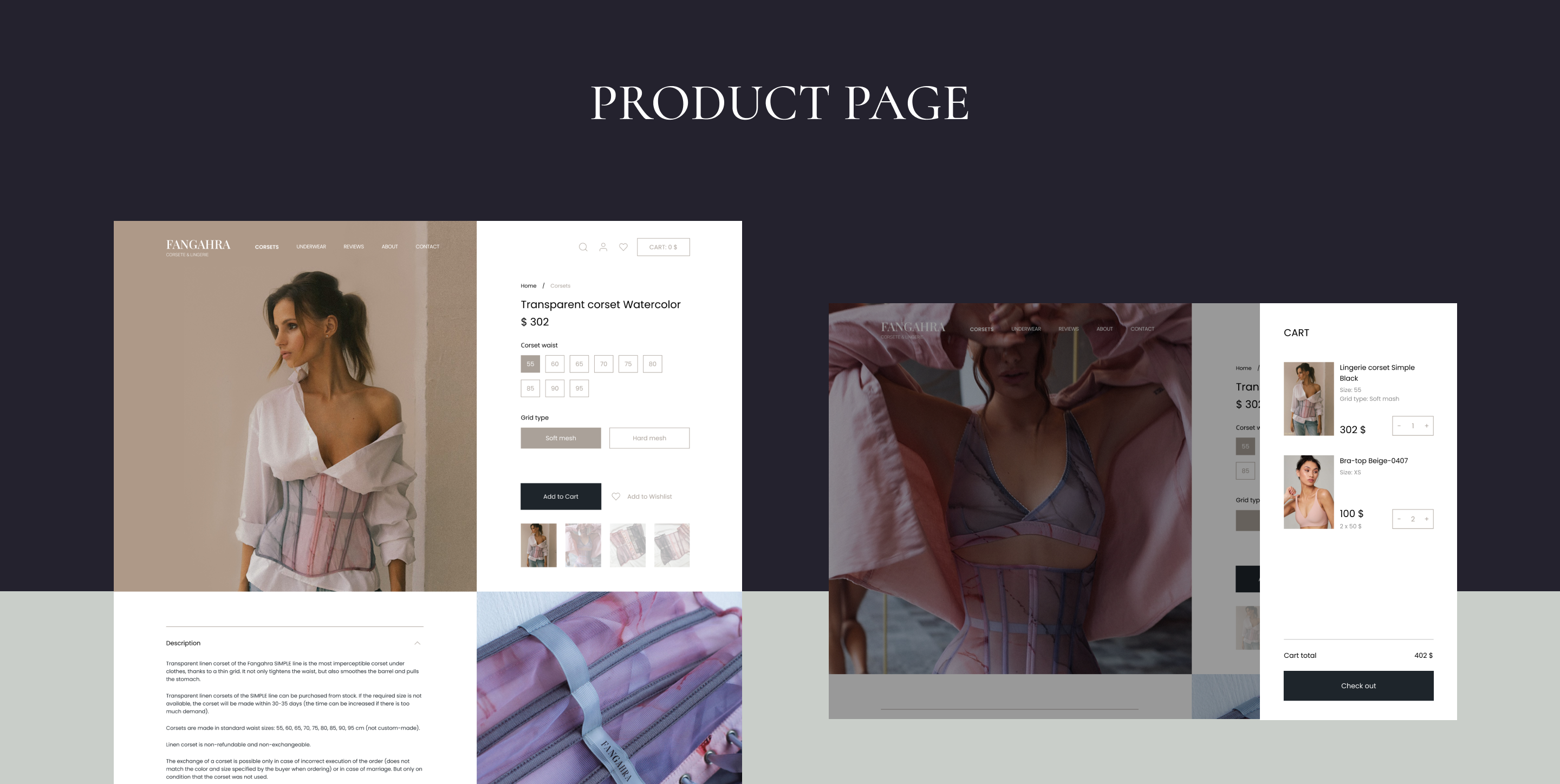Fangahra's corsets & lingerie | E-commerce | Redesign — Изображение №17 — Интерфейсы на Dprofile