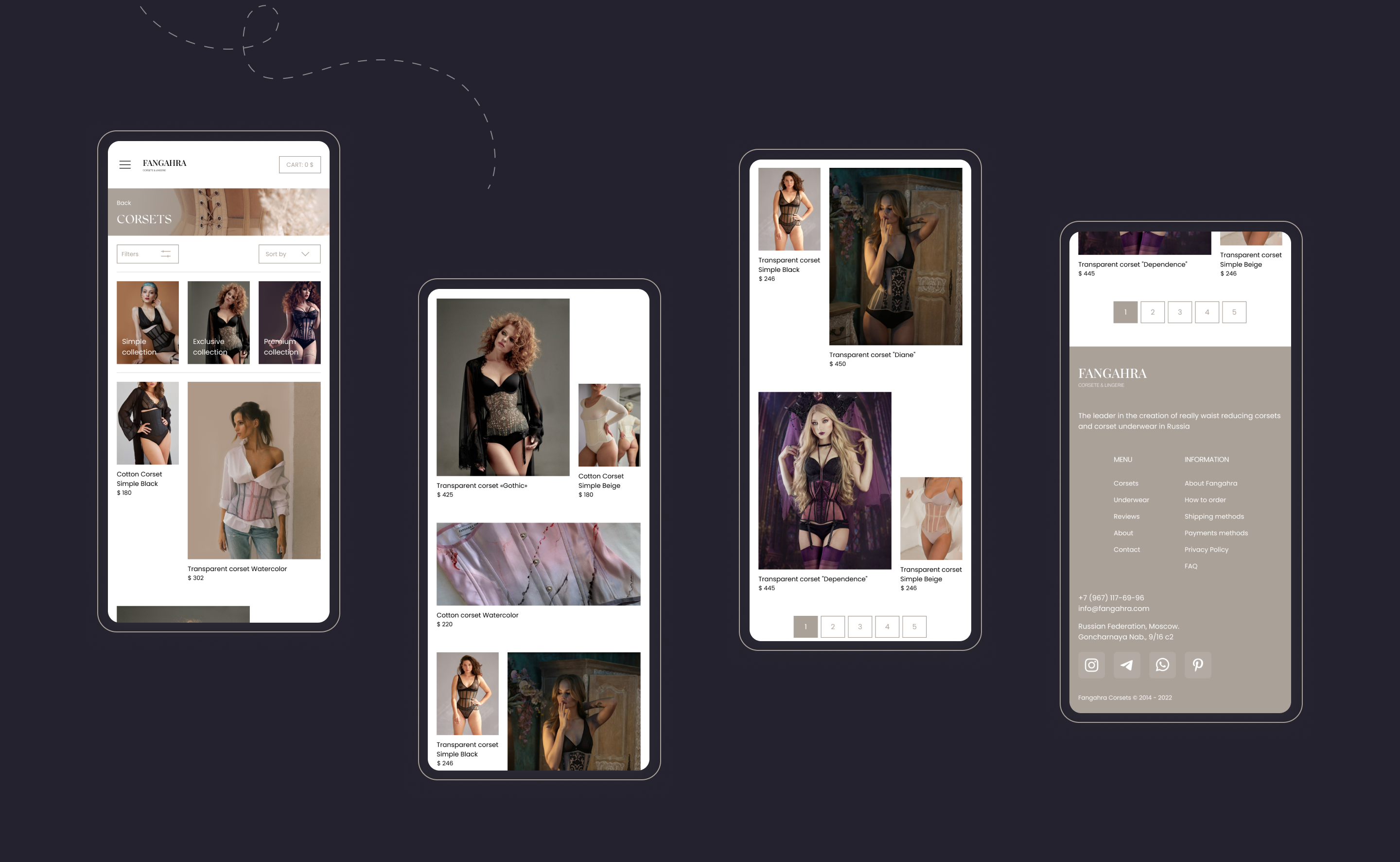 Fangahra's corsets & lingerie | E-commerce | Redesign — Изображение №16 — Интерфейсы на Dprofile