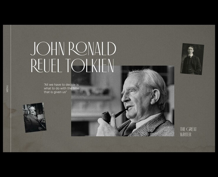 J. R. R. Tolkien - UI design на Dprofile