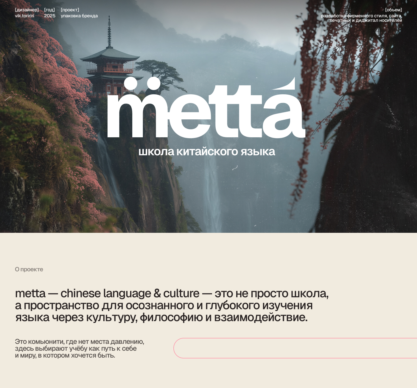 metta - брендинг школы китайского языка — Изображение №1 — Интерфейсы, Брендинг на Dprofile