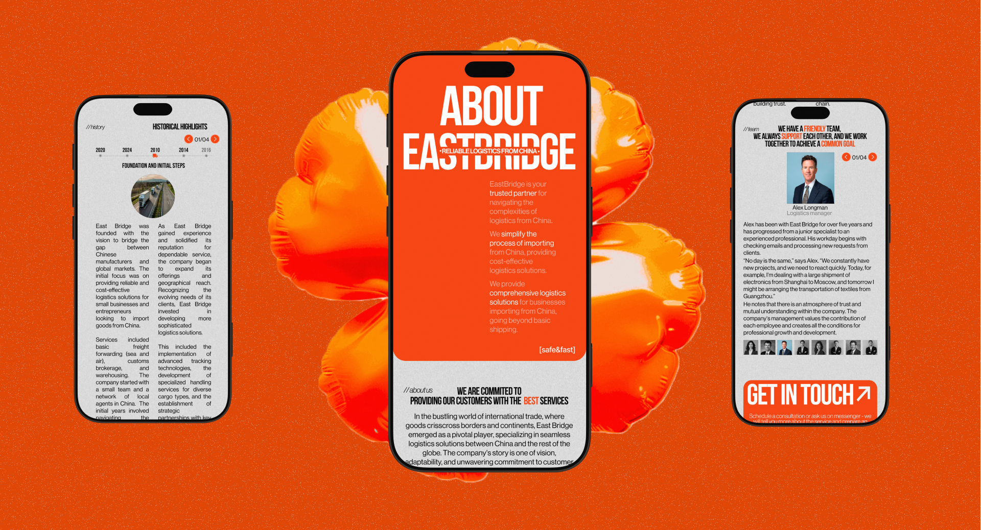 EastBridge Logistics - корпоративный сайт — Изображение №14 — Интерфейсы на Dprofile