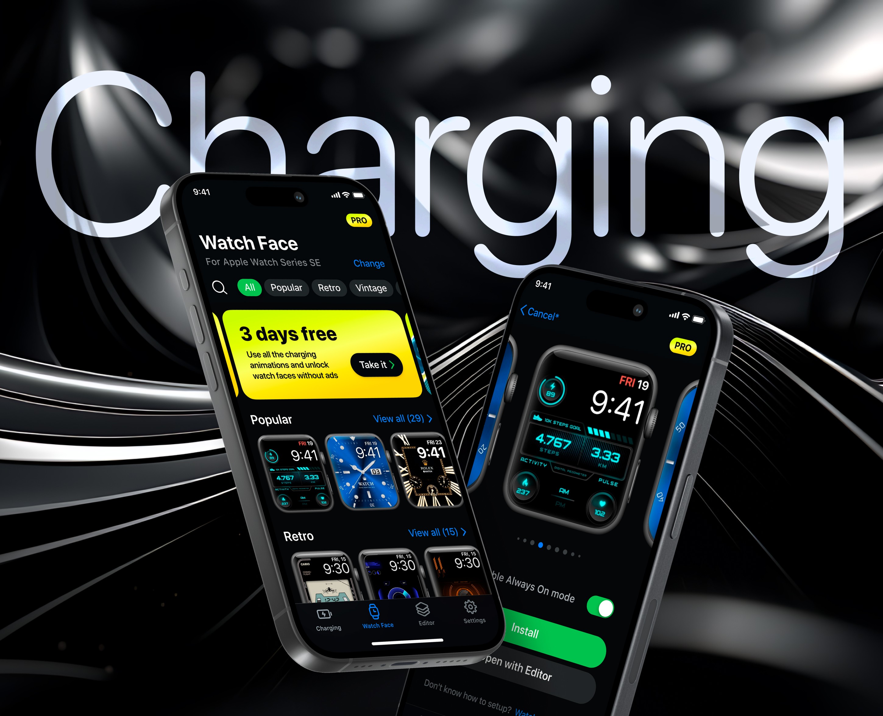 Charging — мобильное приложение — Интерфейсы на Dprofile