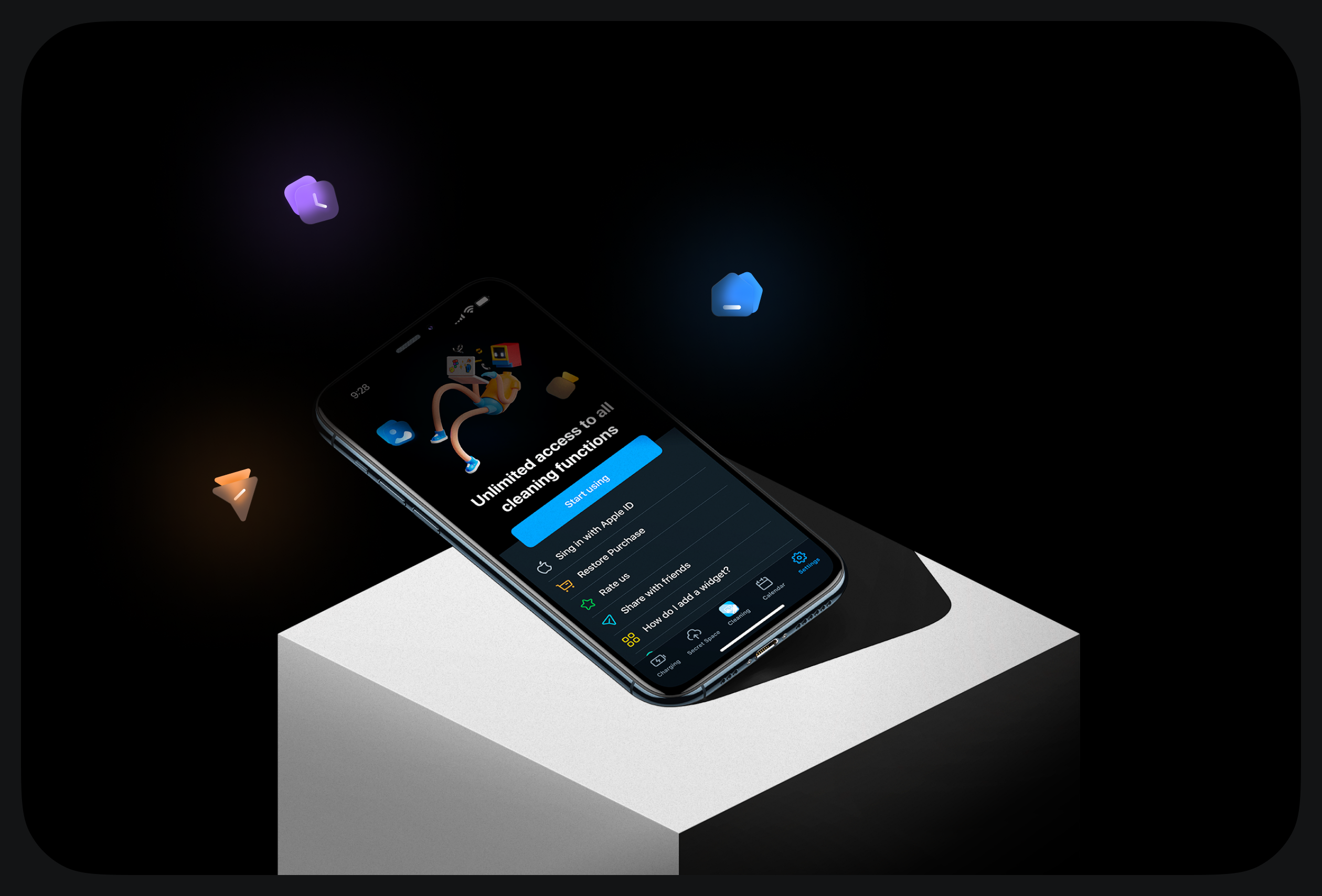 Darksy Cleaner — мобильное приложение — Изображение №3 — Интерфейсы на Dprofile