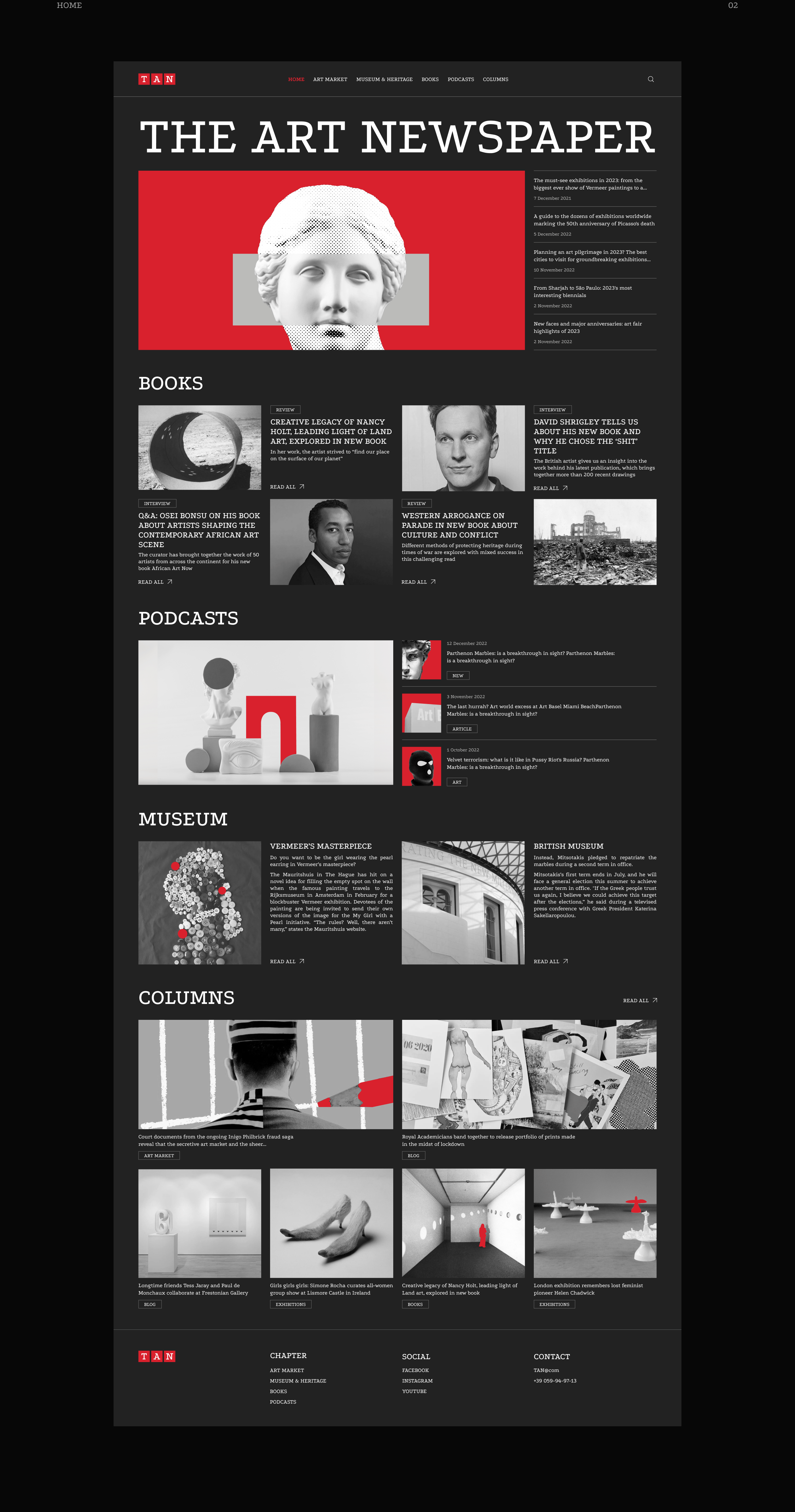 News site | The Art Newspaper — Изображение №3 — Интерфейсы на Dprofile
